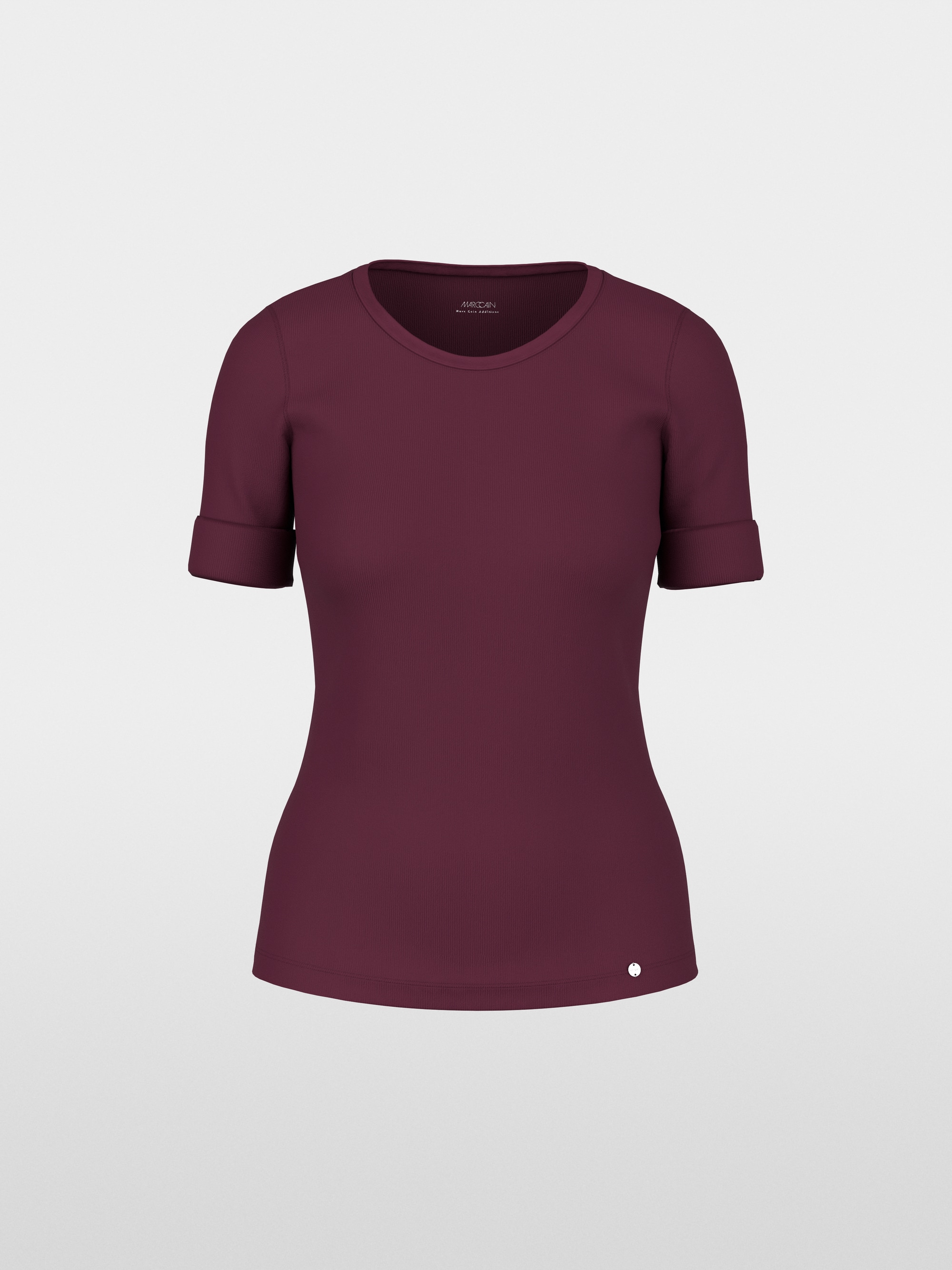 Stretch cotton shirt with half sleeves