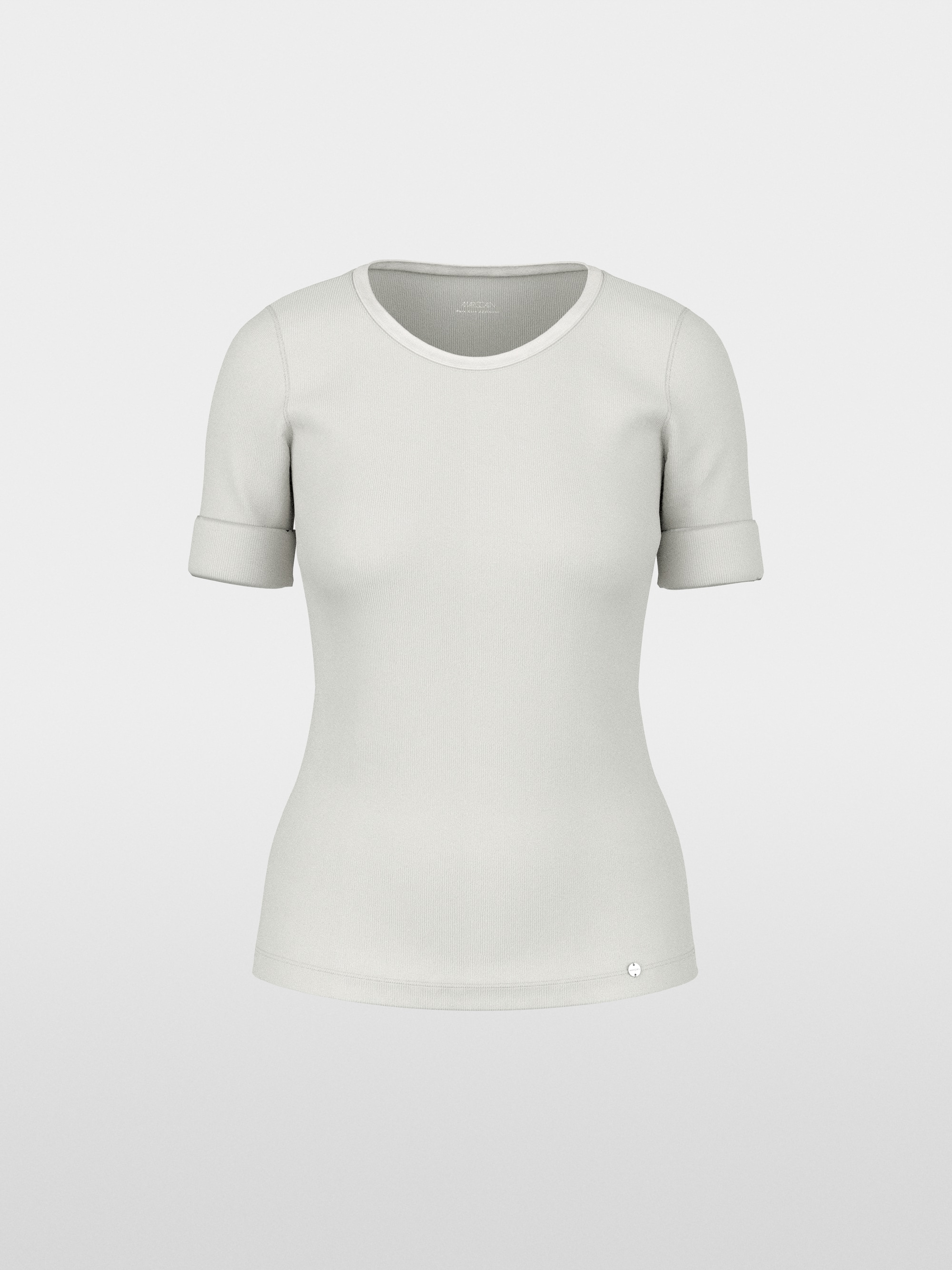 Stretch cotton shirt with half sleeves