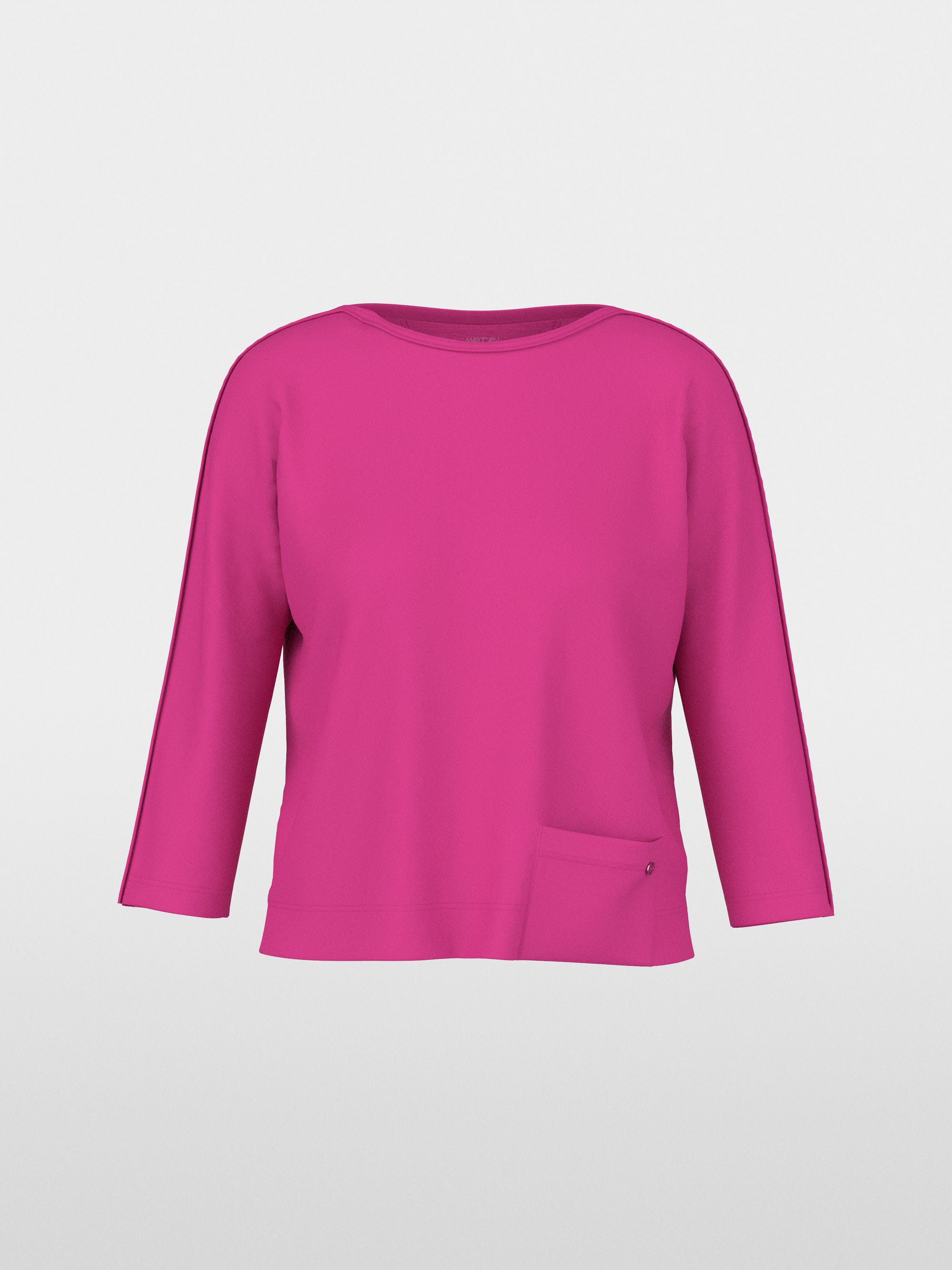 T-shirt en coton stretch à manches 3/4
