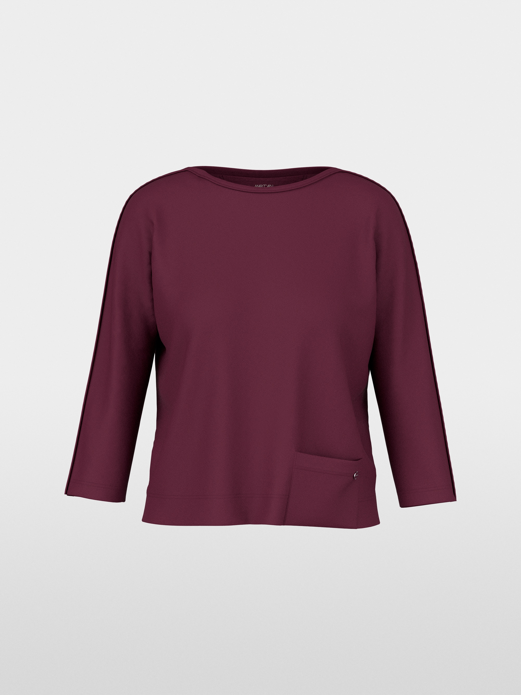 T-shirt en coton stretch à manches 3/4