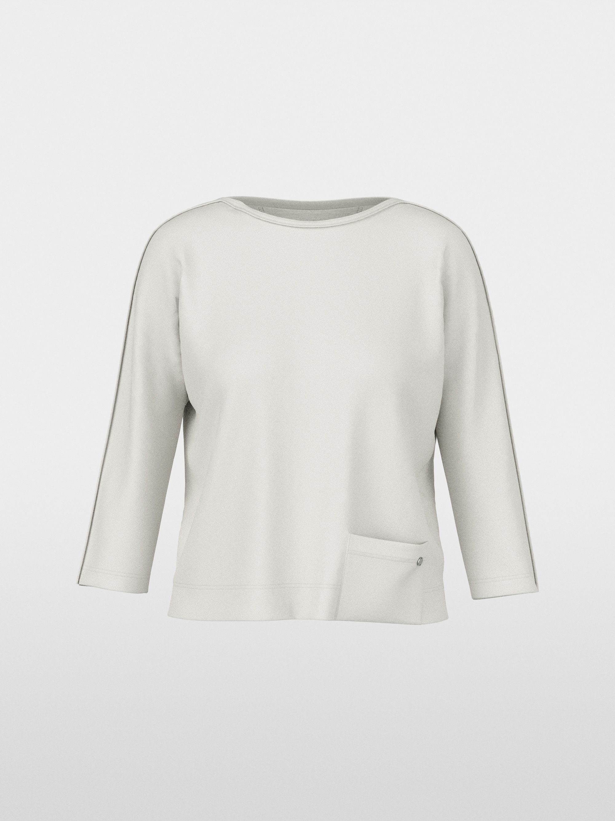 T-shirt en coton stretch à manches 3/4