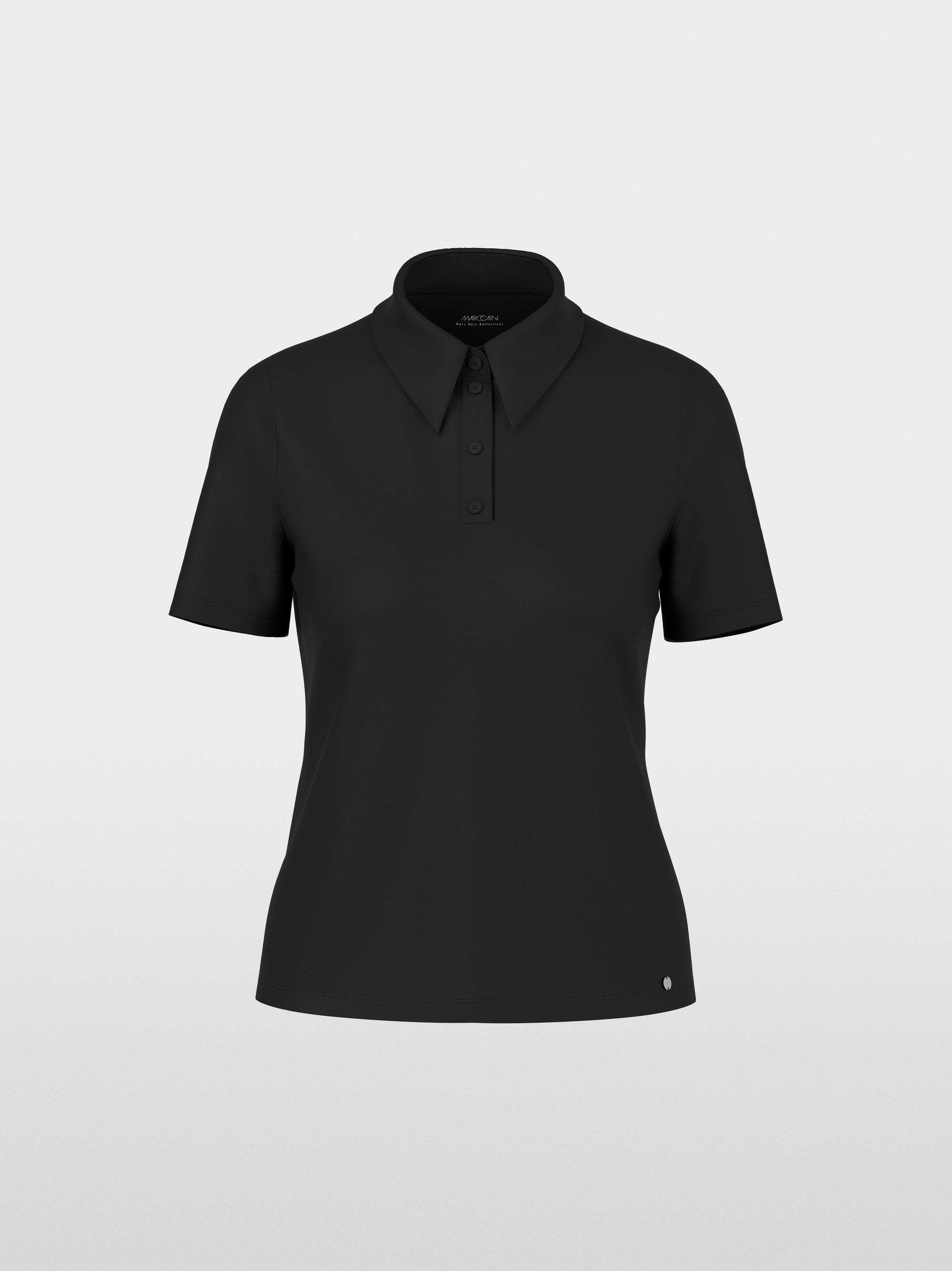 Stretch cotton polo shirt