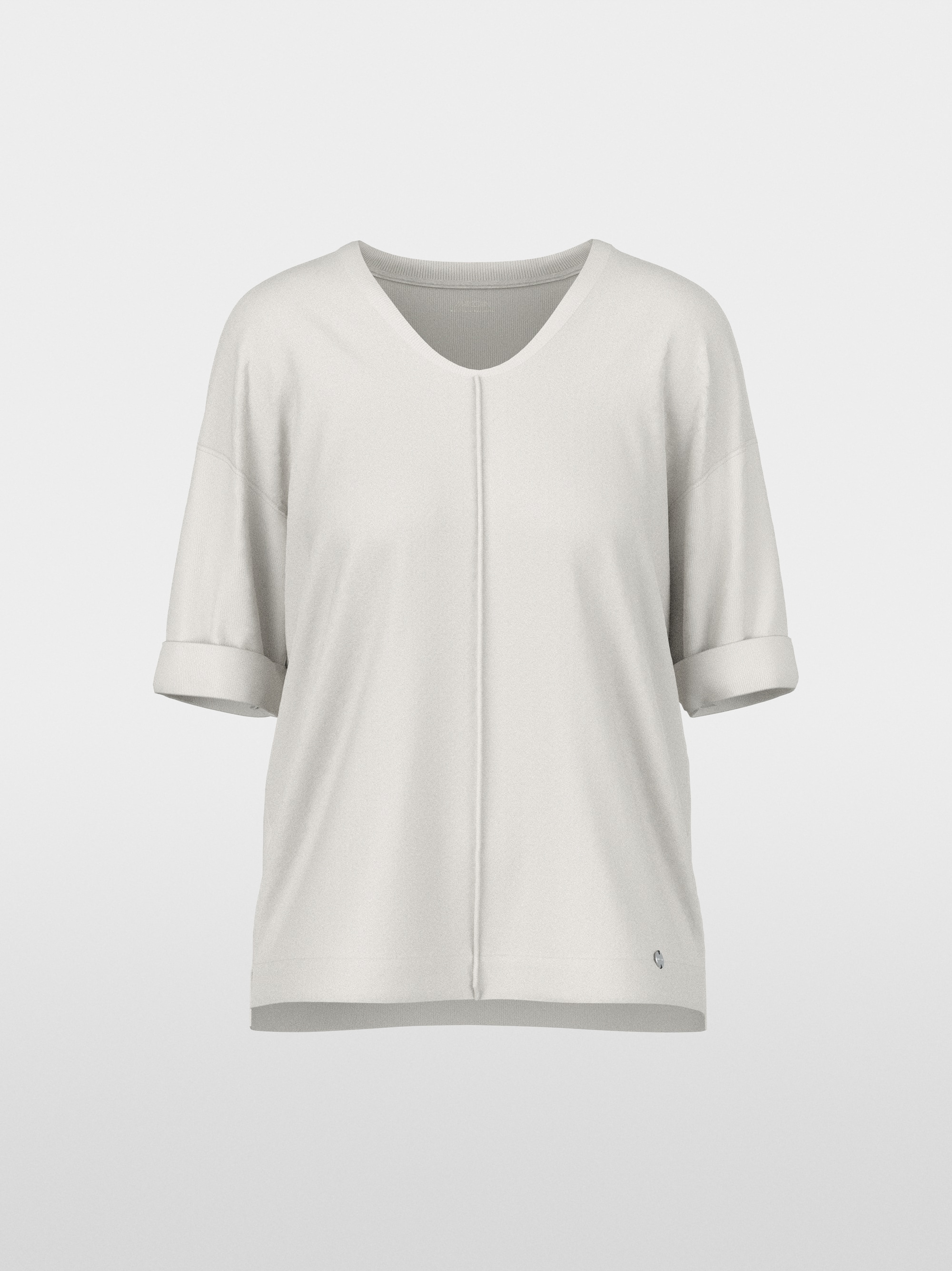 Materials mix blouse-style shirt