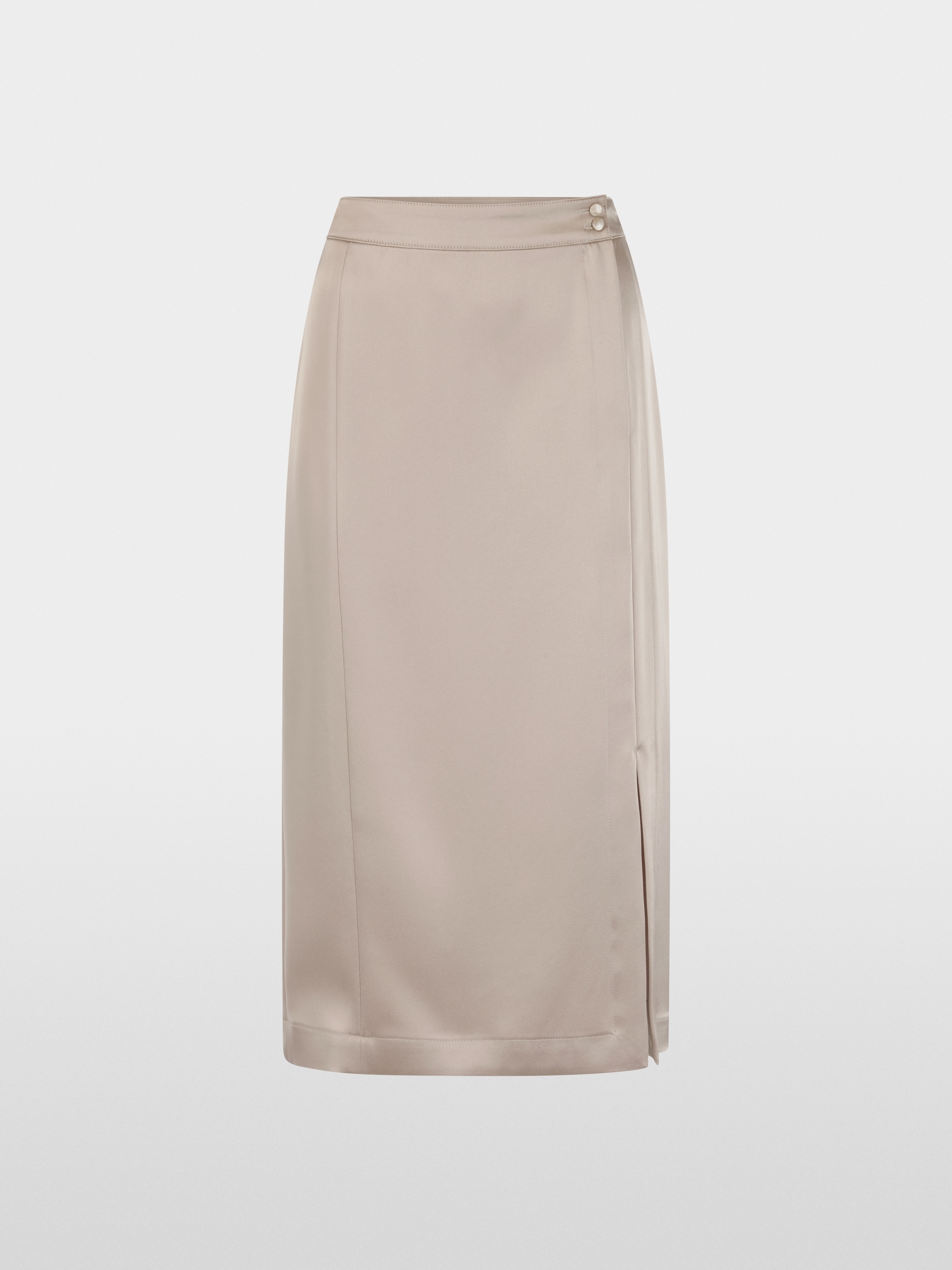 Flowing satin midi skirt