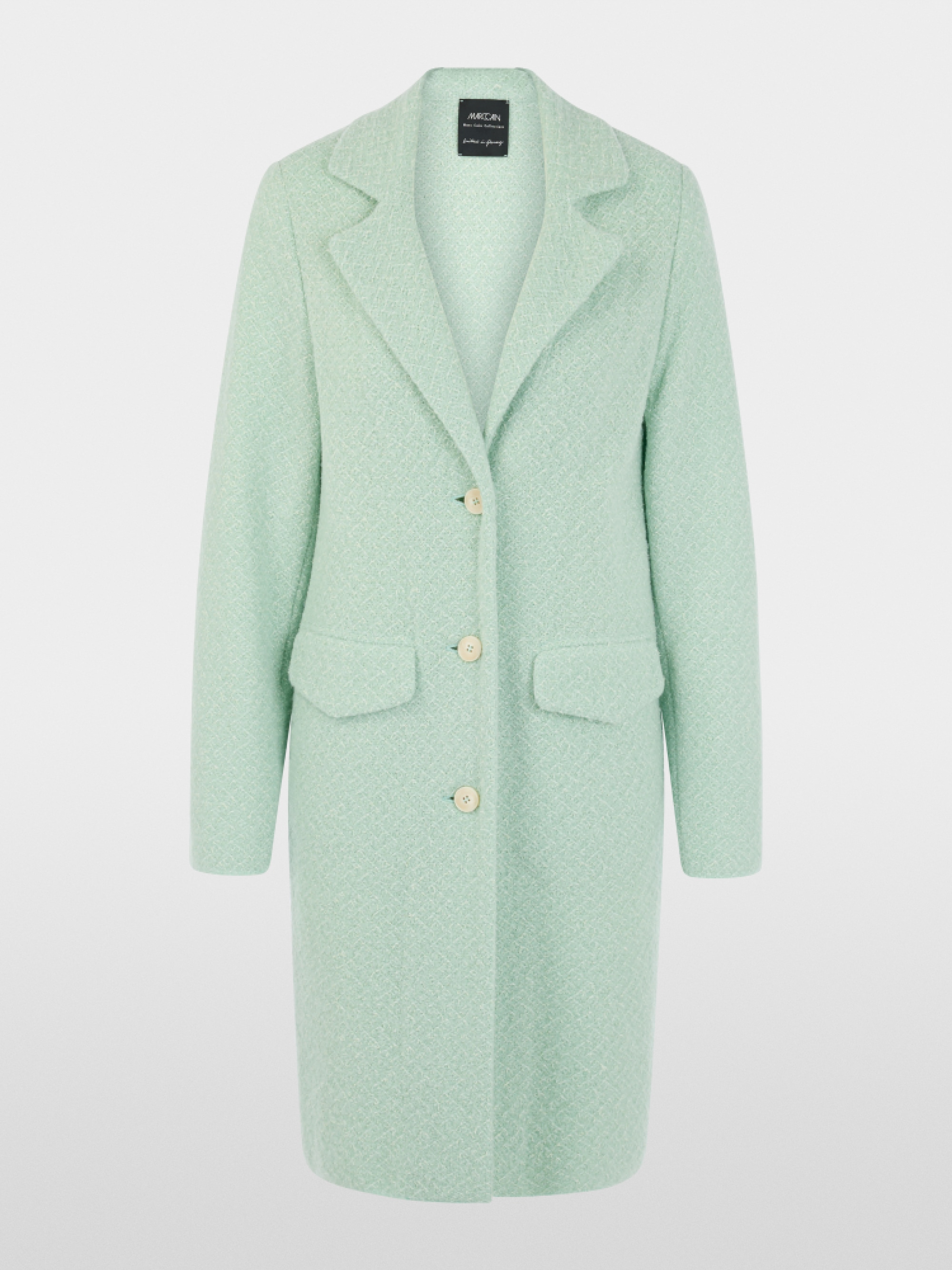 “Knitted in Germany”wool blend coat