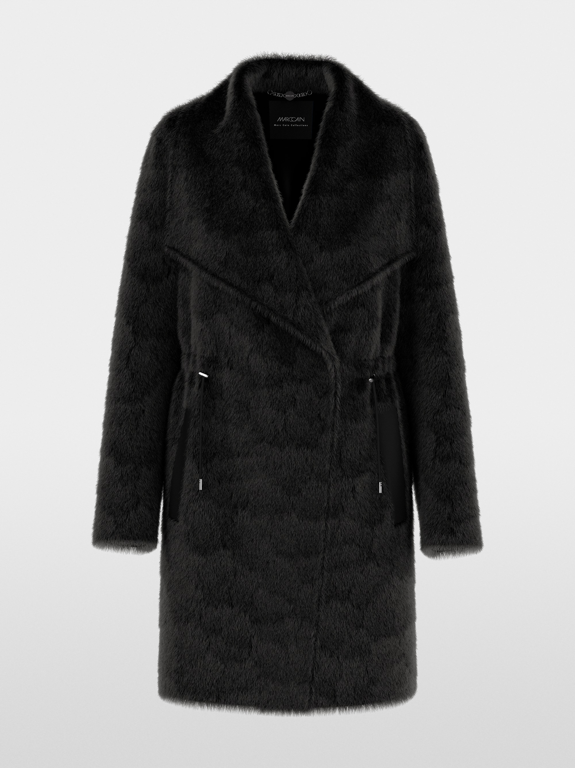 Manteau luxueux en fausse fourrure