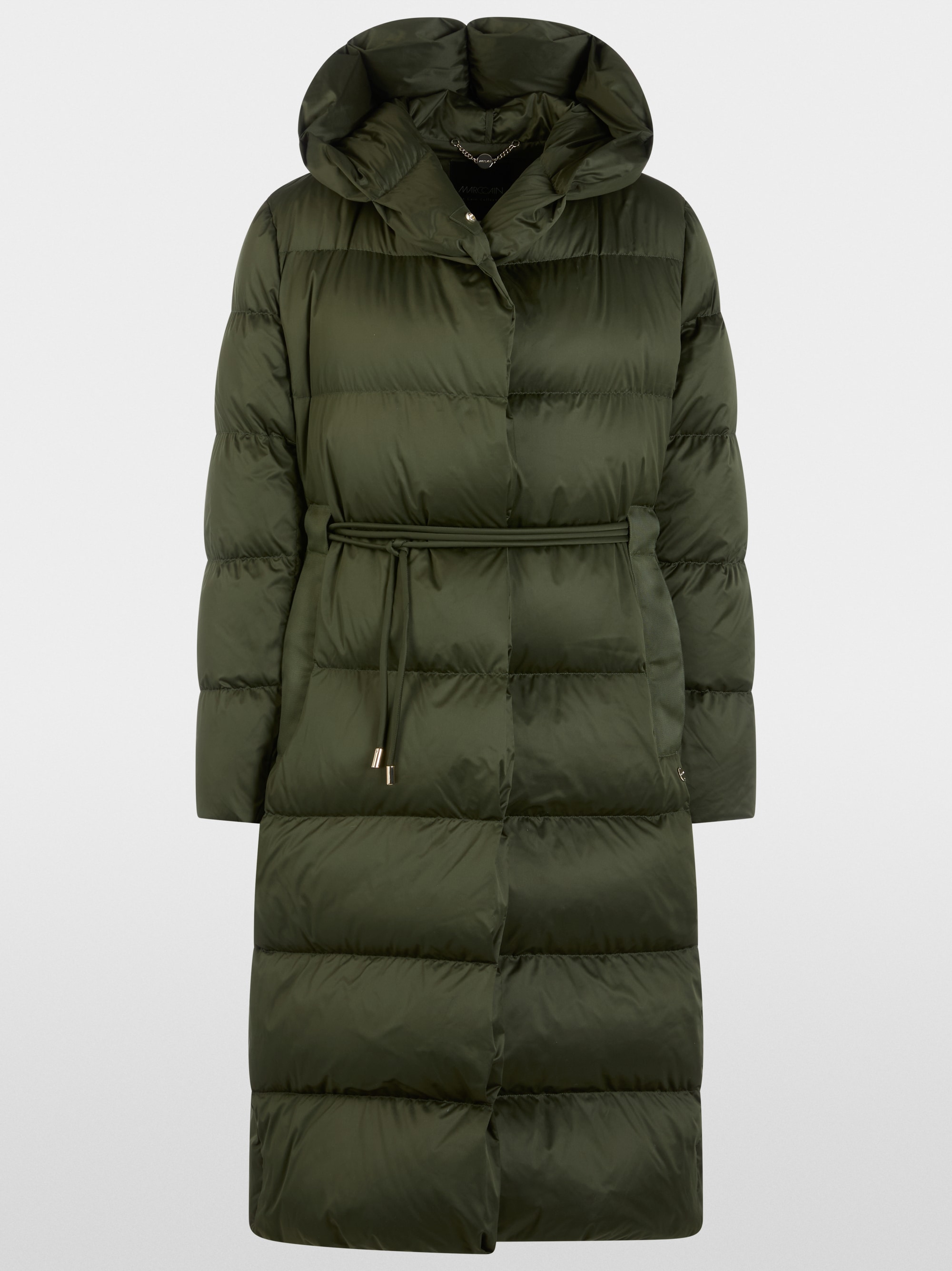 Long down coat with hood