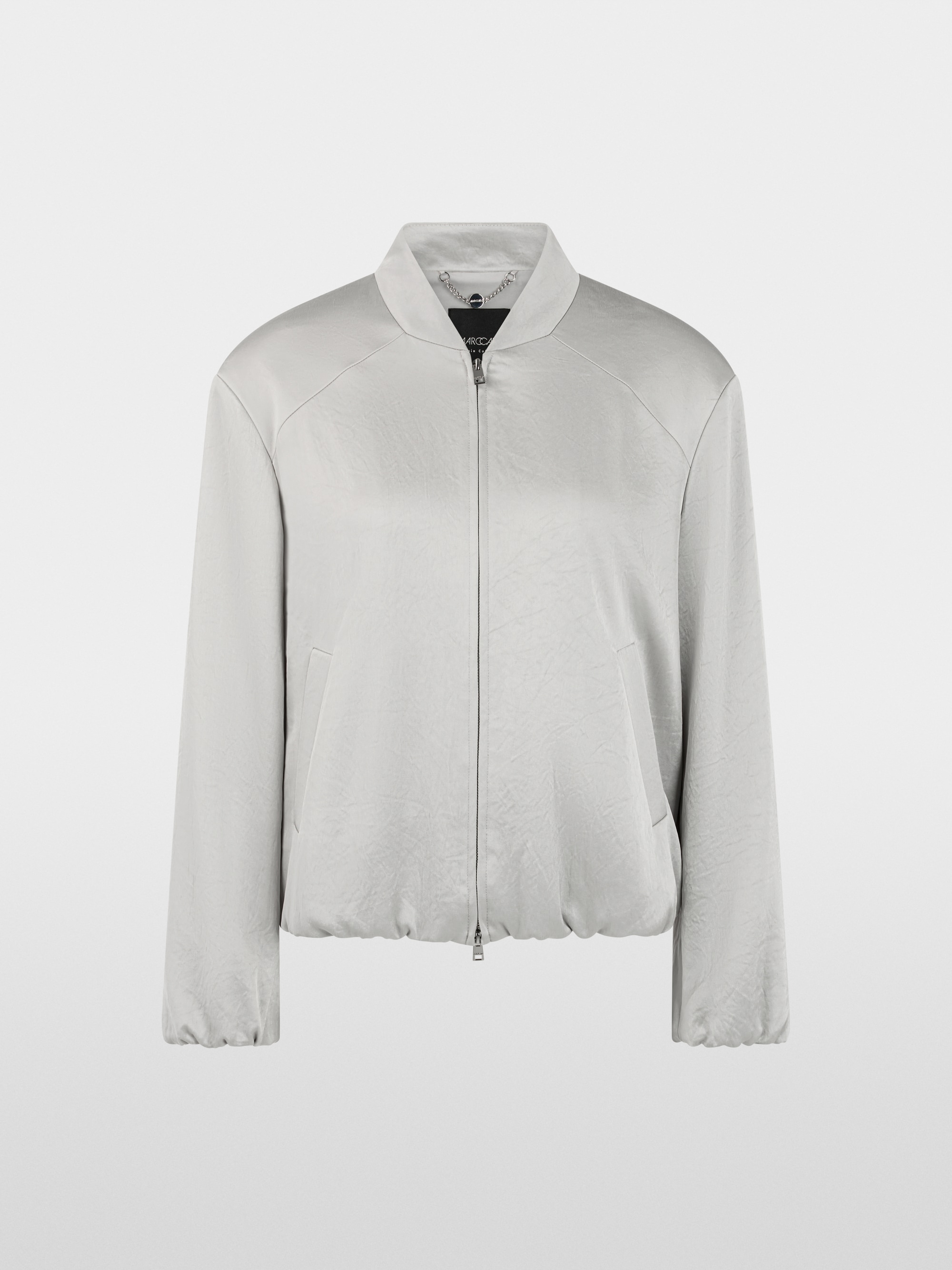 Satin-effect blouson jacket