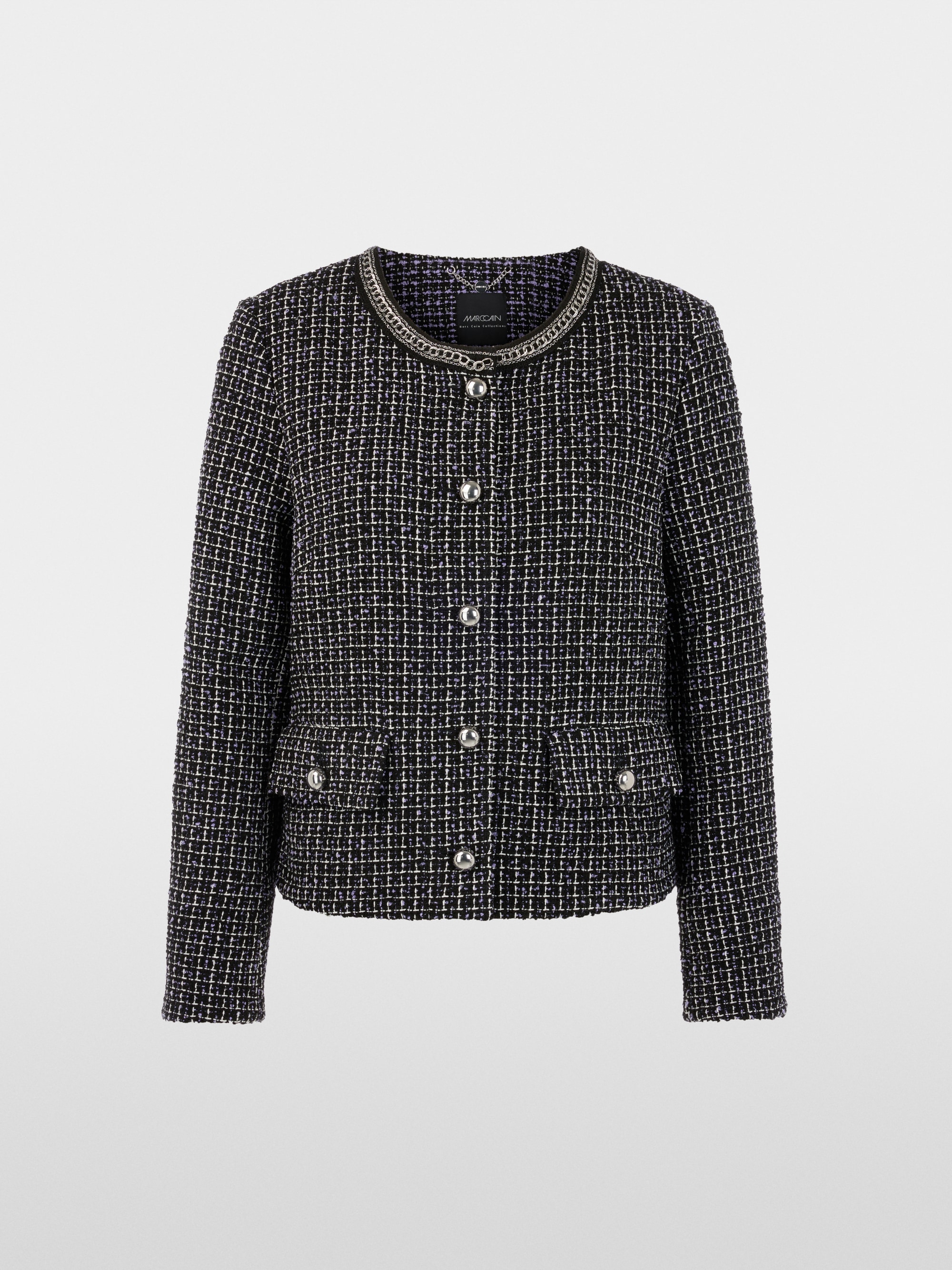 Veste en tweed avec détail chaîne