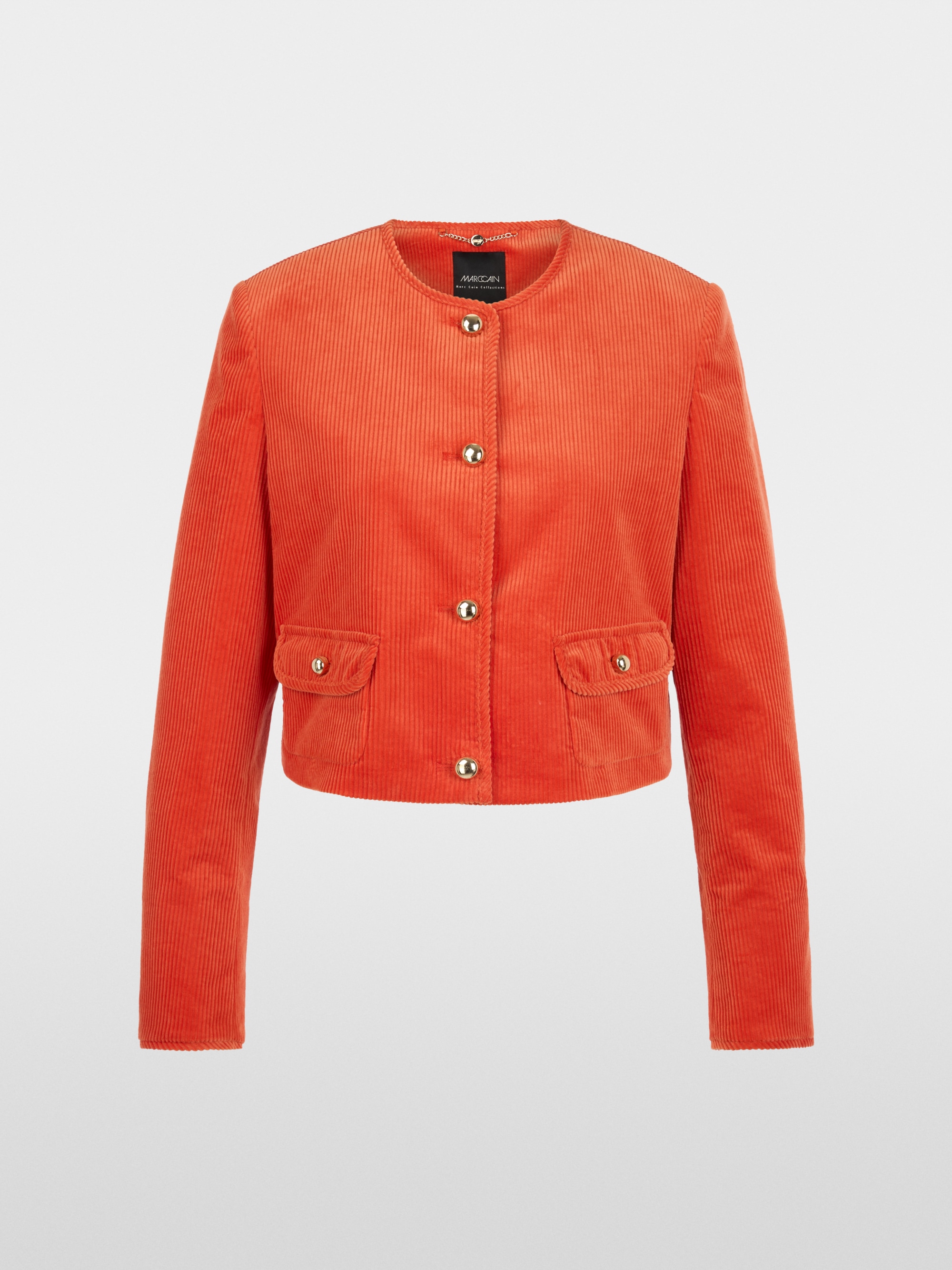 Short jacket with decorative buttons
