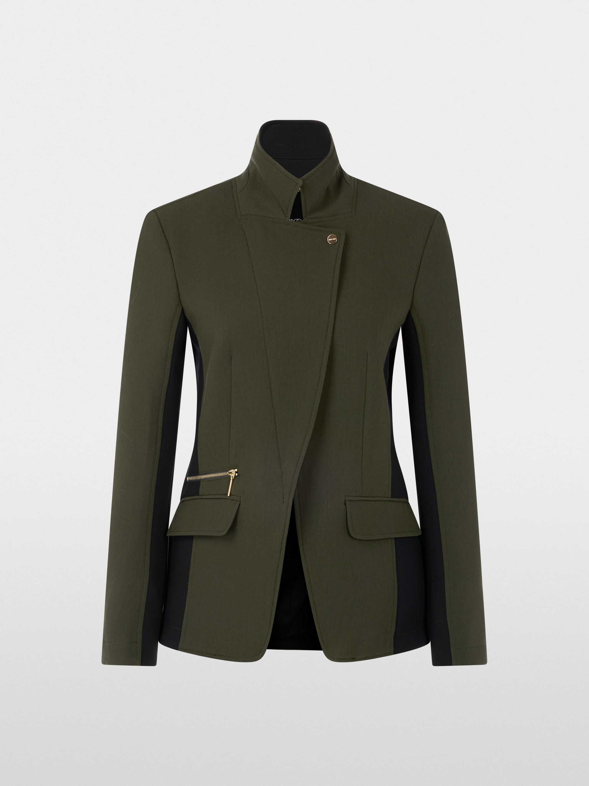 Blazer with contrasting stripes