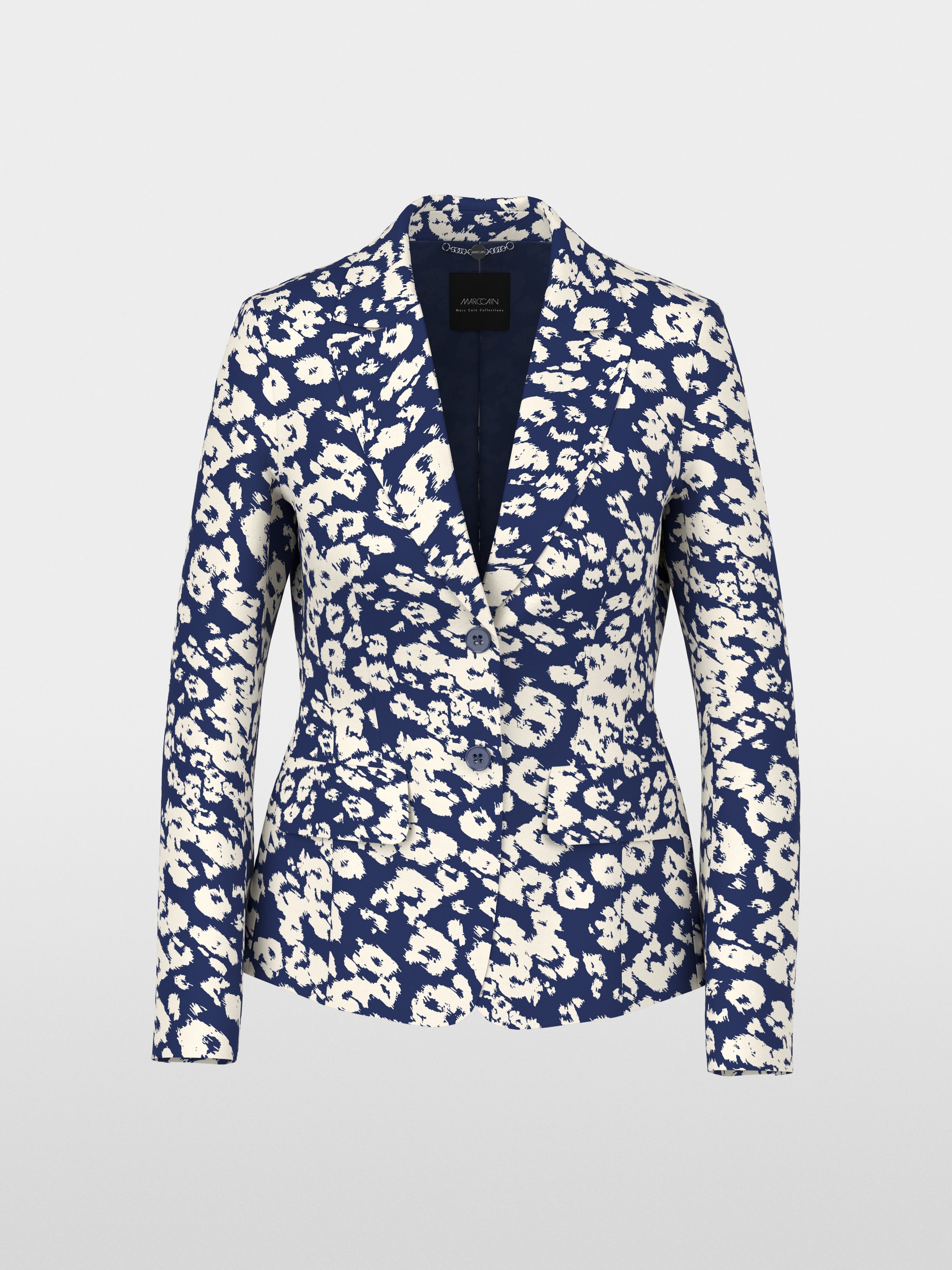 Fitted blazer with print
