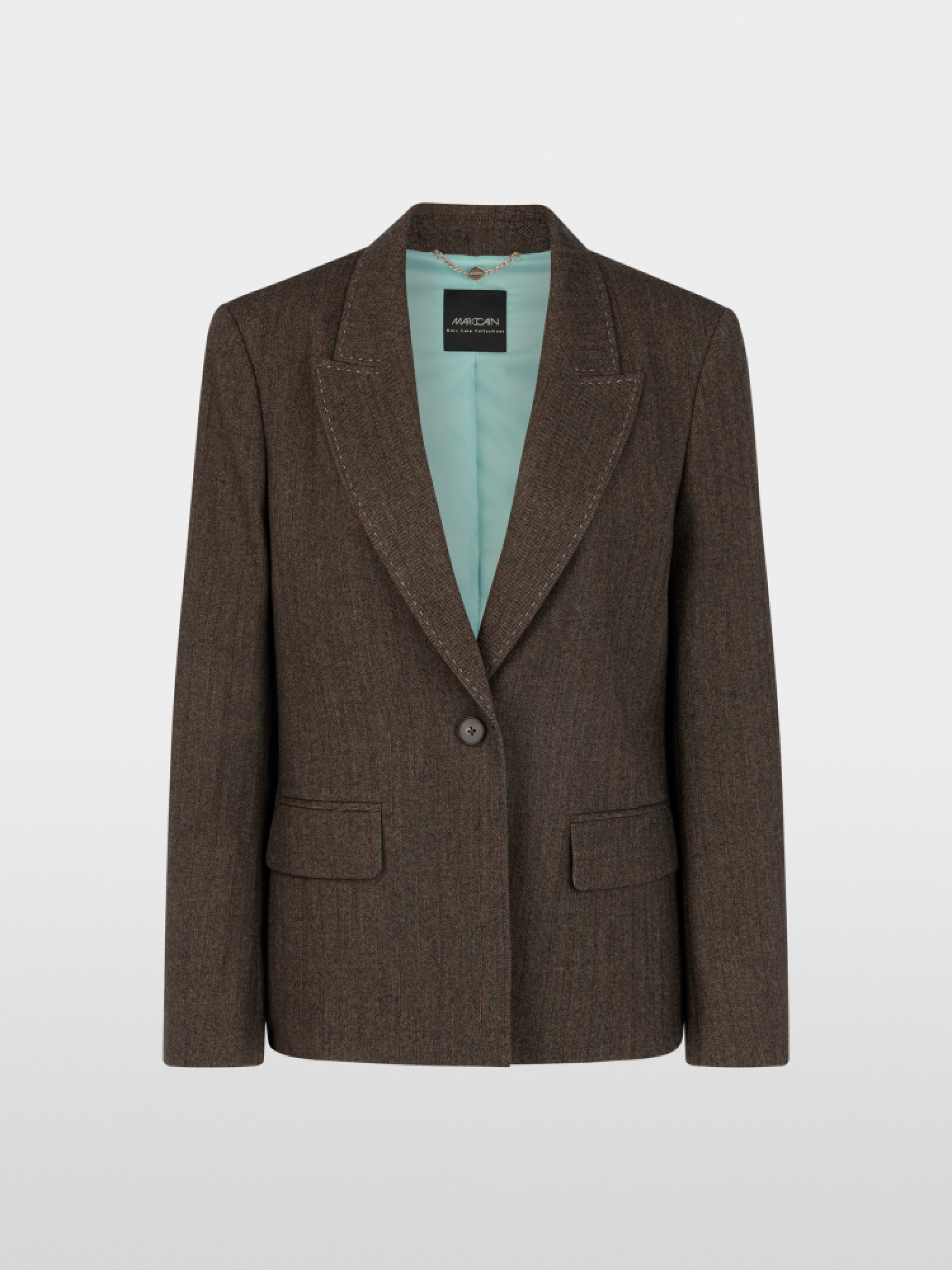 Blazer with herringbone pattern