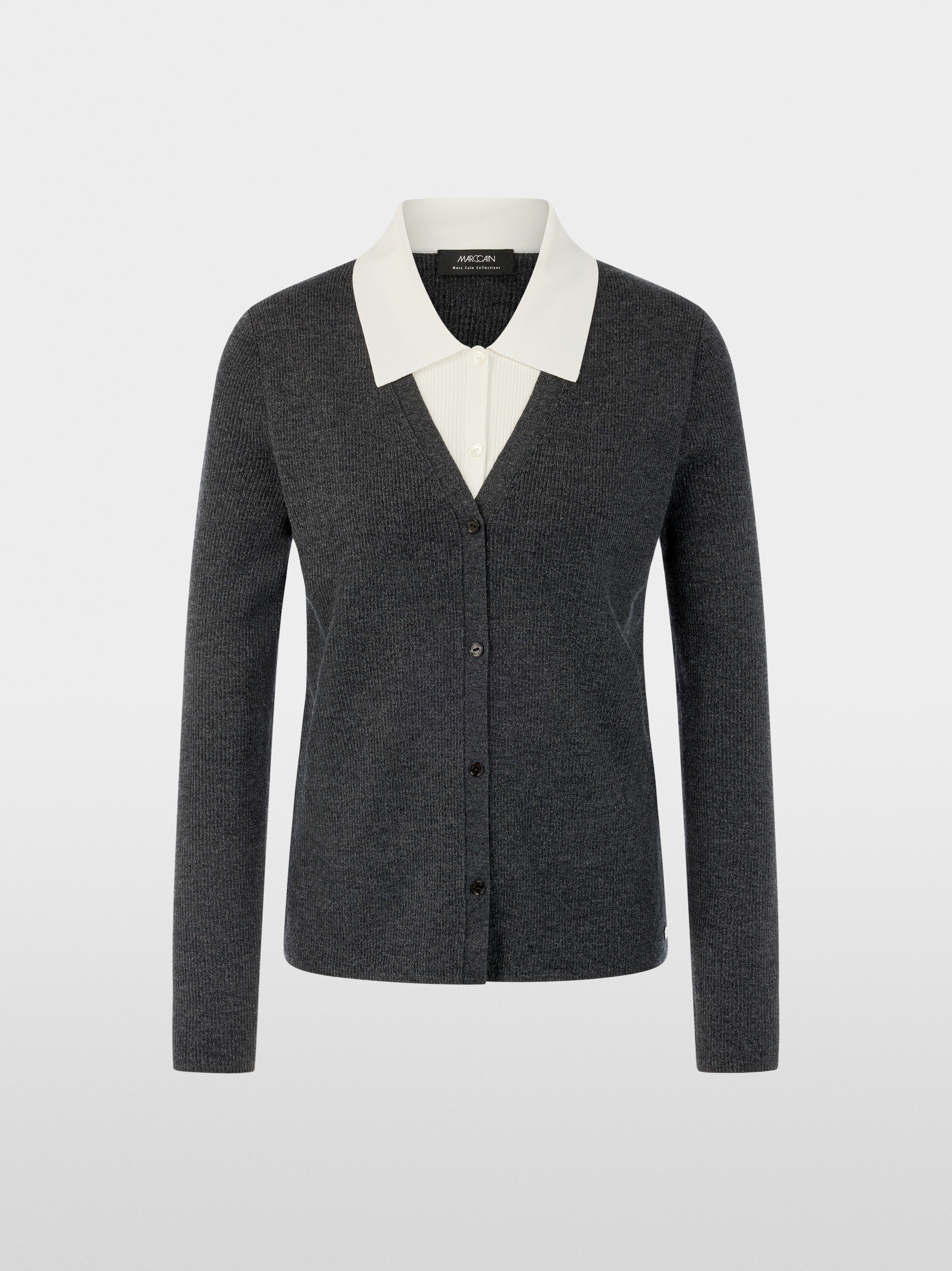 Cardigan en maille fine effet superposit