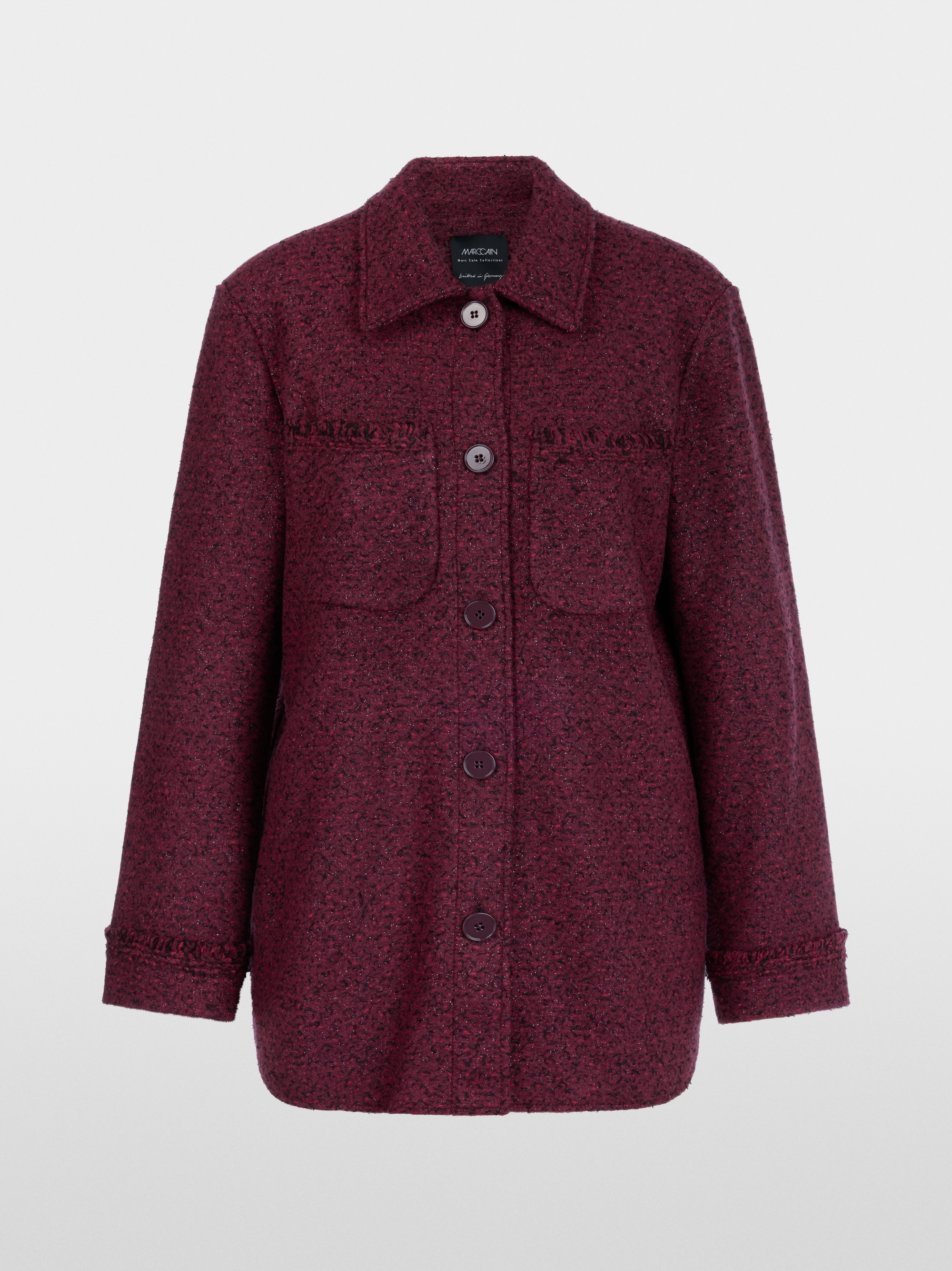 ‘Knitted in Germany’ bouclé cardigan