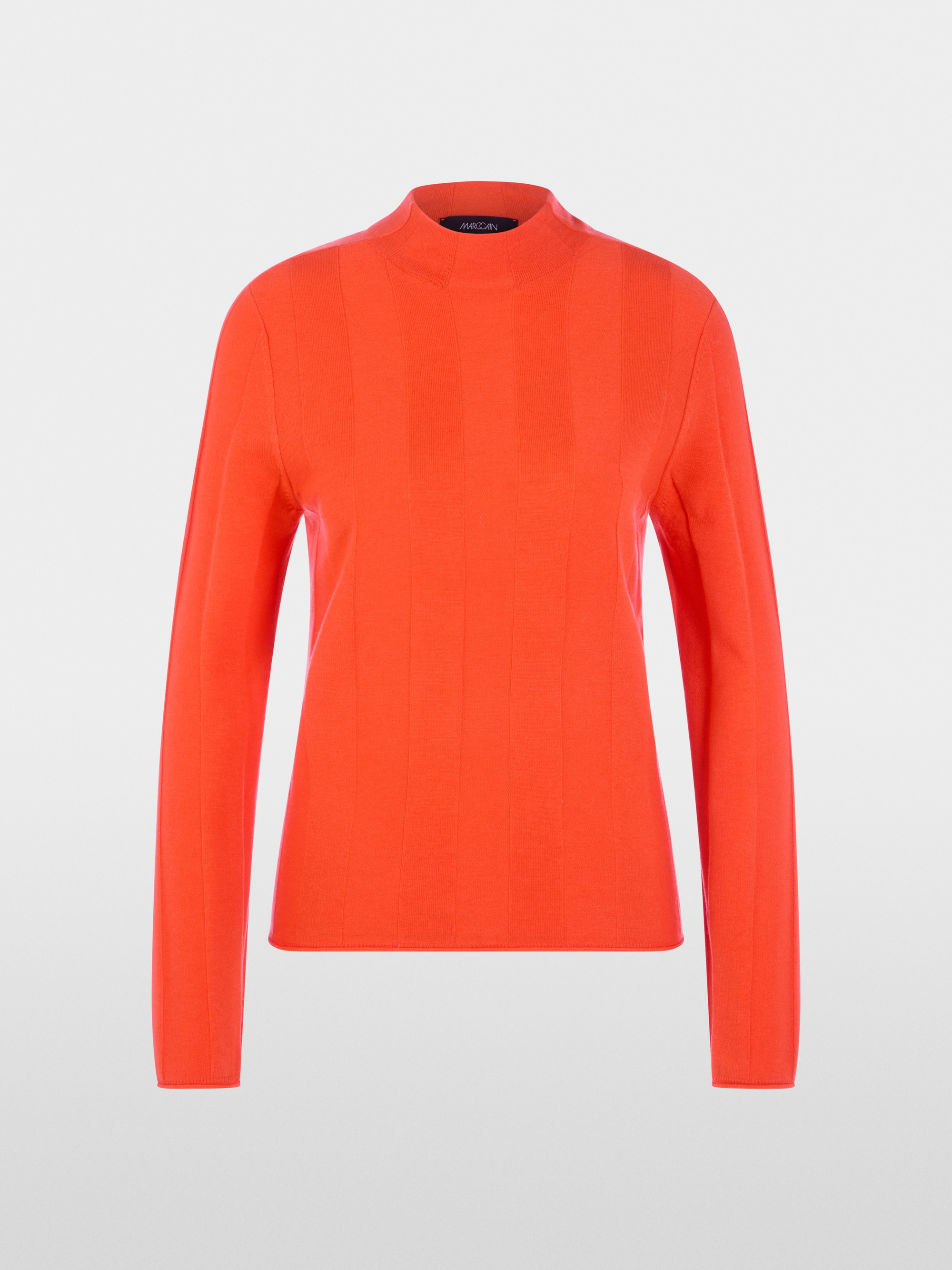 Slim-fit jumper with stand-up collar