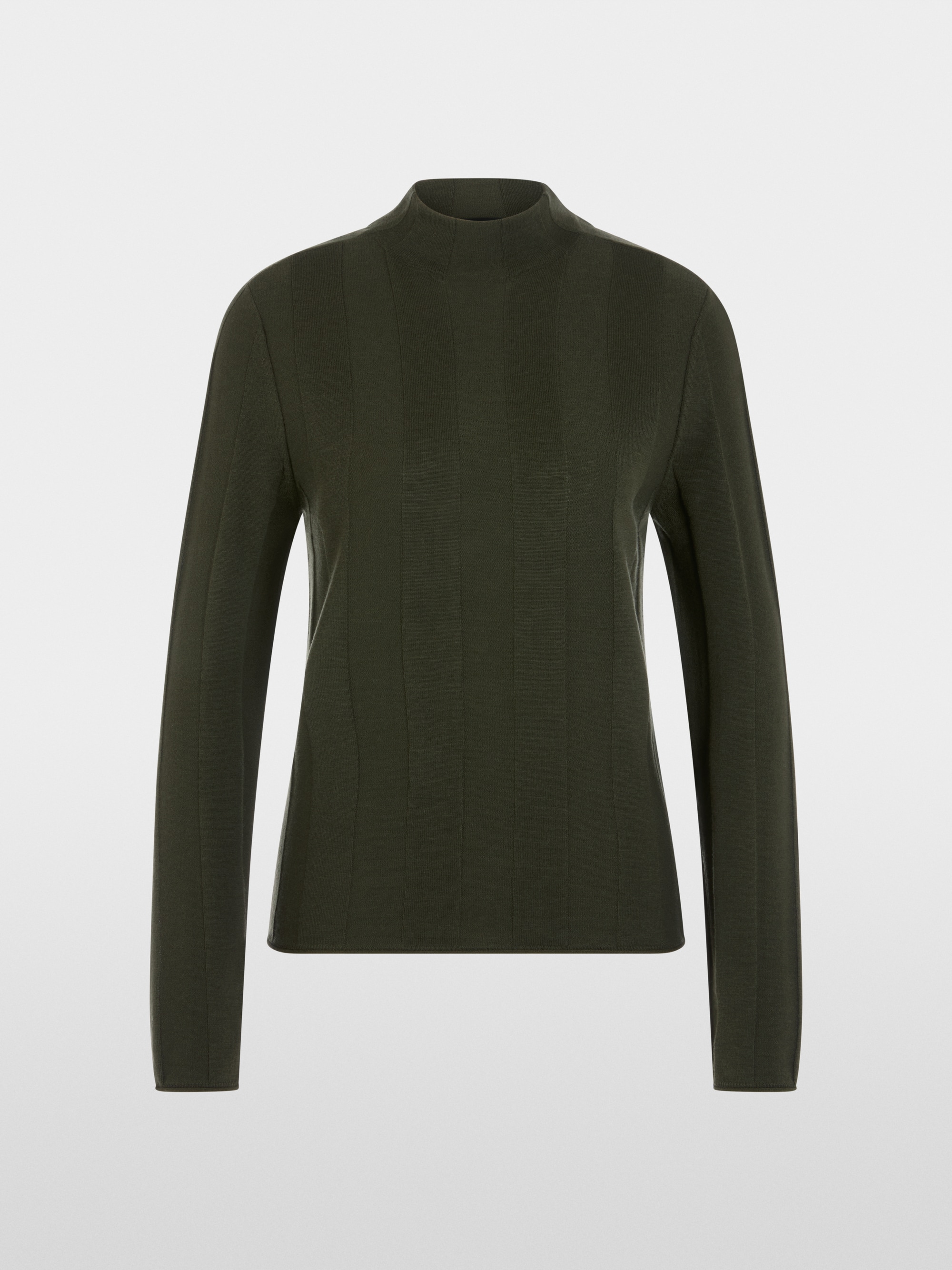 Slim-fit jumper with stand-up collar