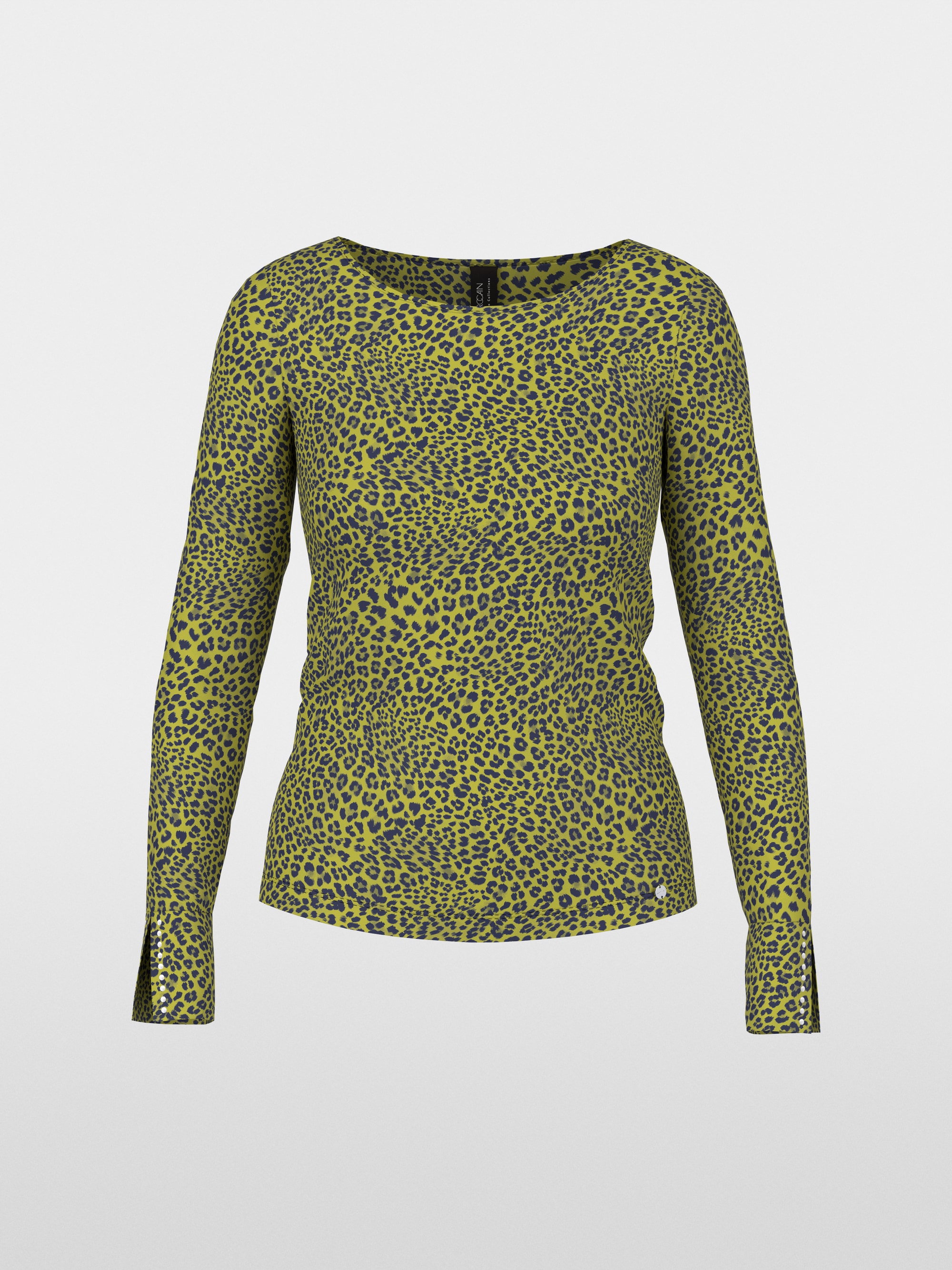 Long-sleeved shirt with leopard print
