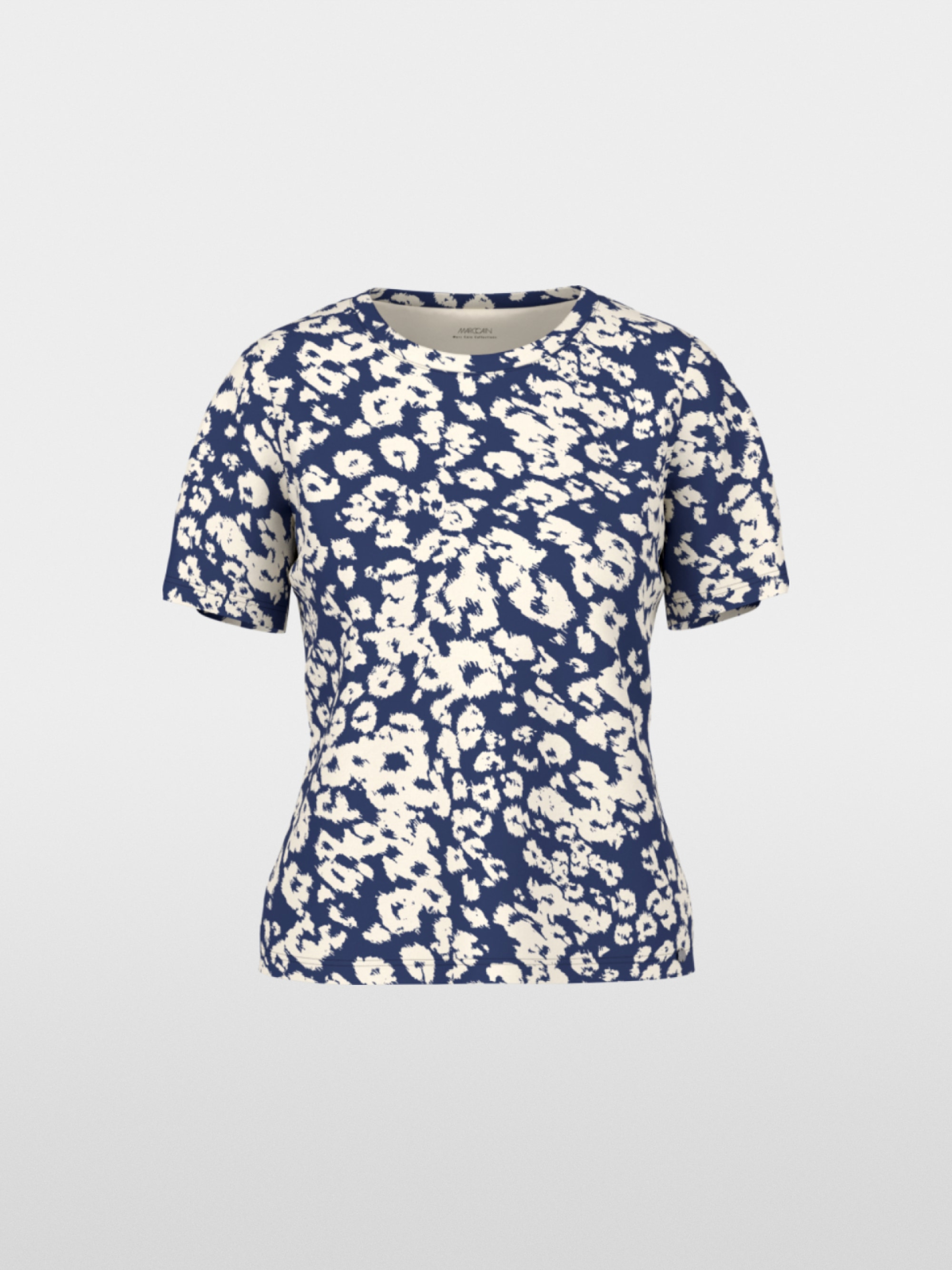 Ribbed leopard print T-shirt