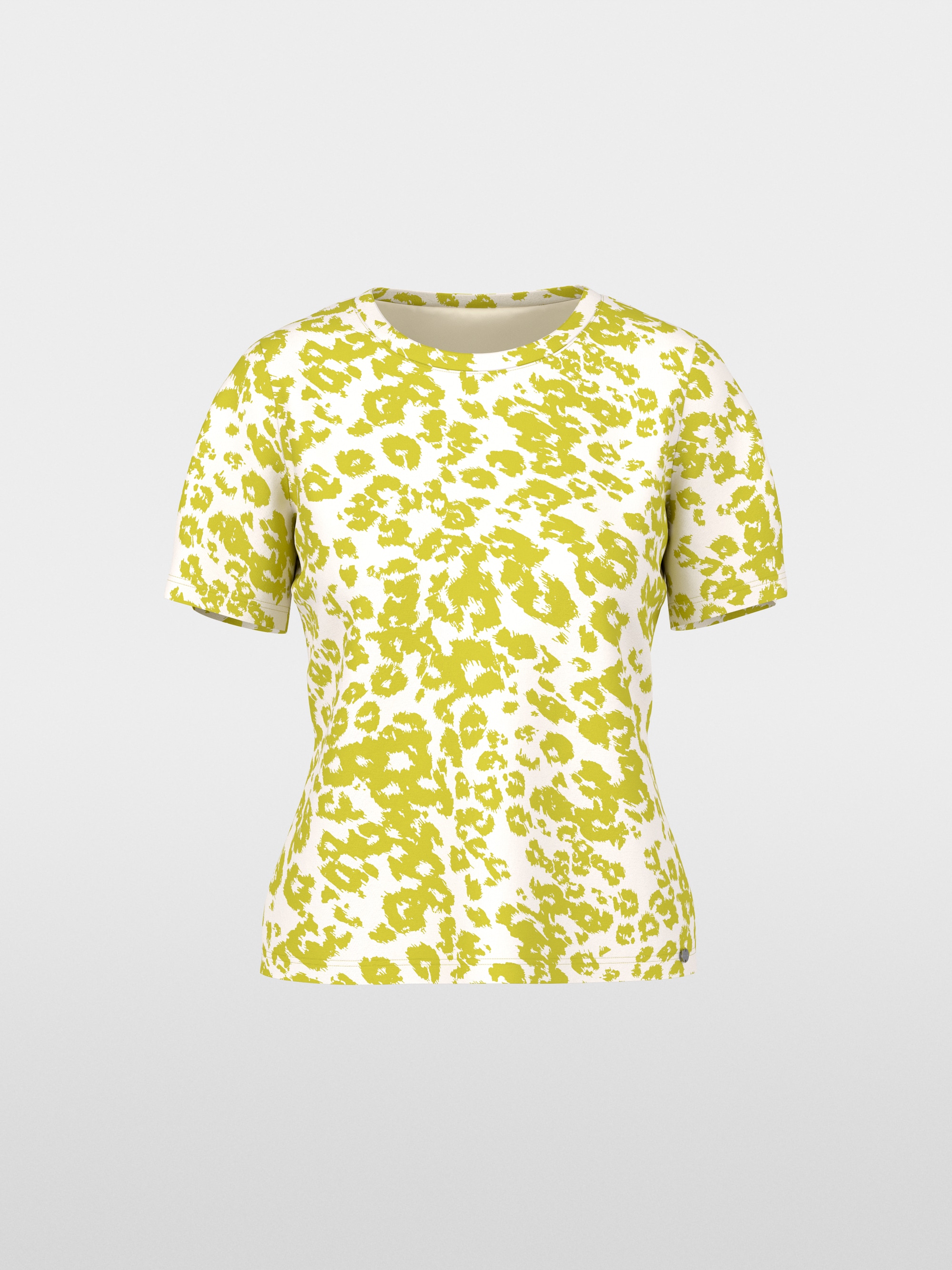 Ribbed leopard print T-shirt