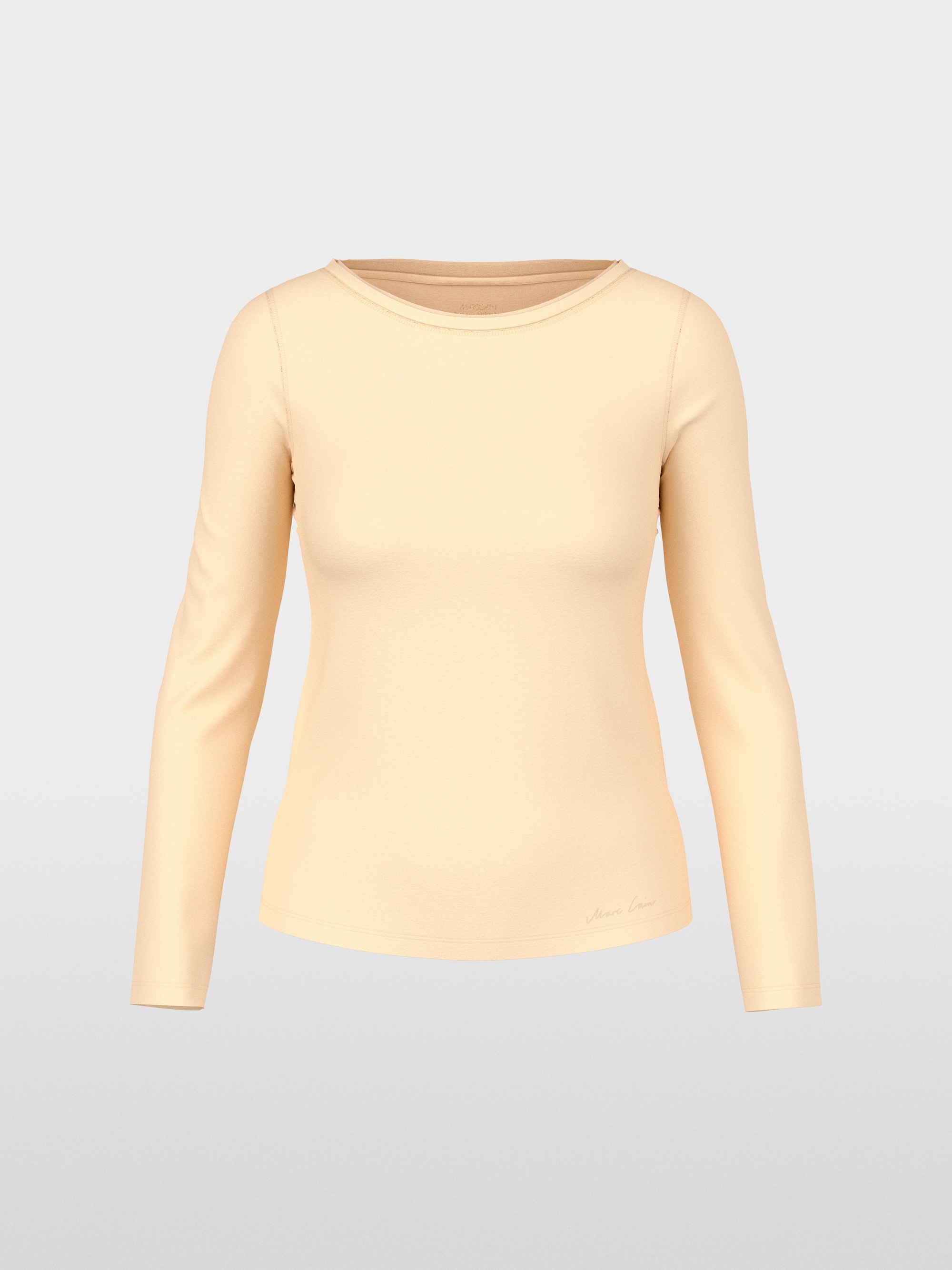 Shirt with silk crew neck
