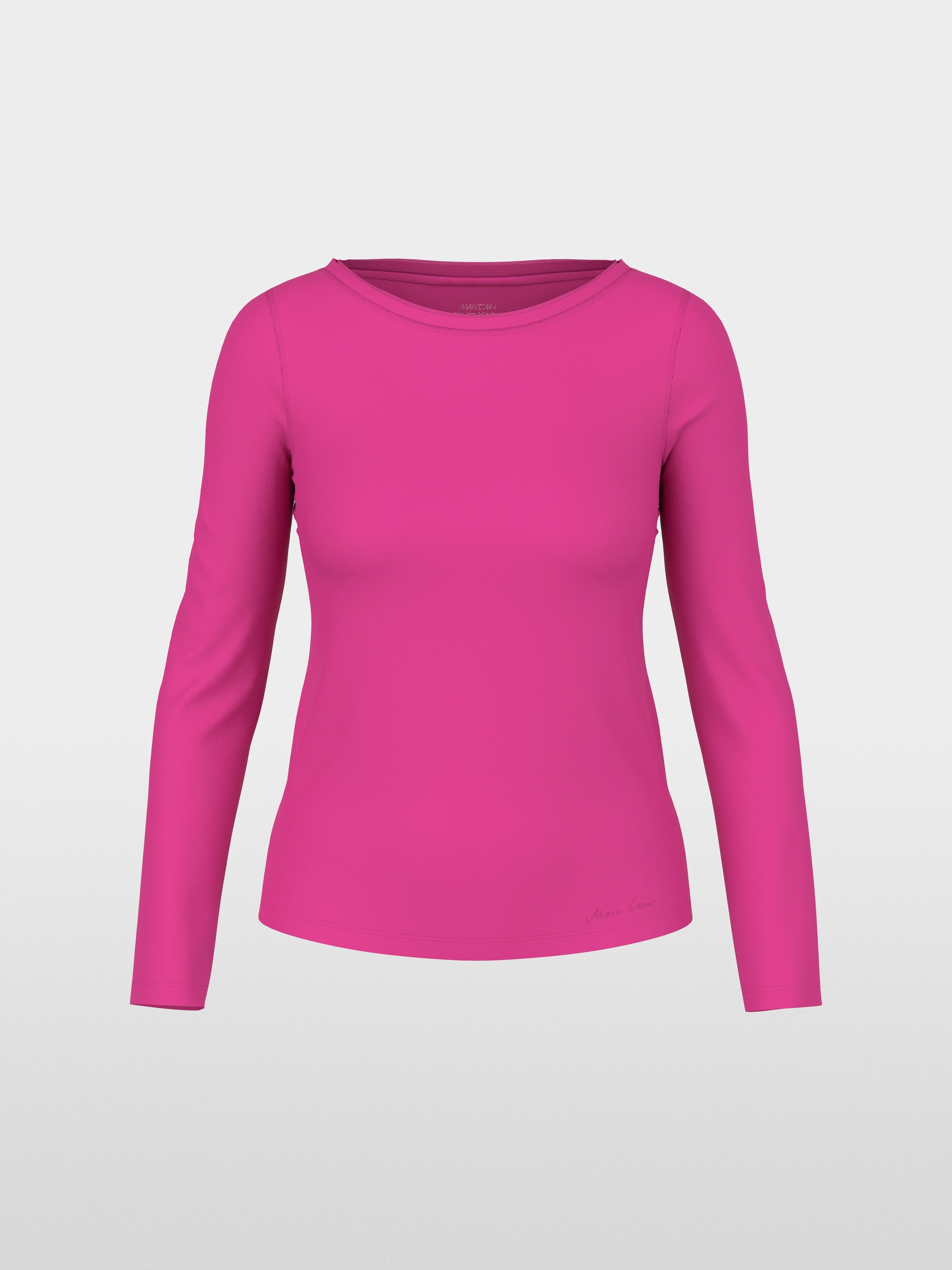 Shirt with silk neck trim
