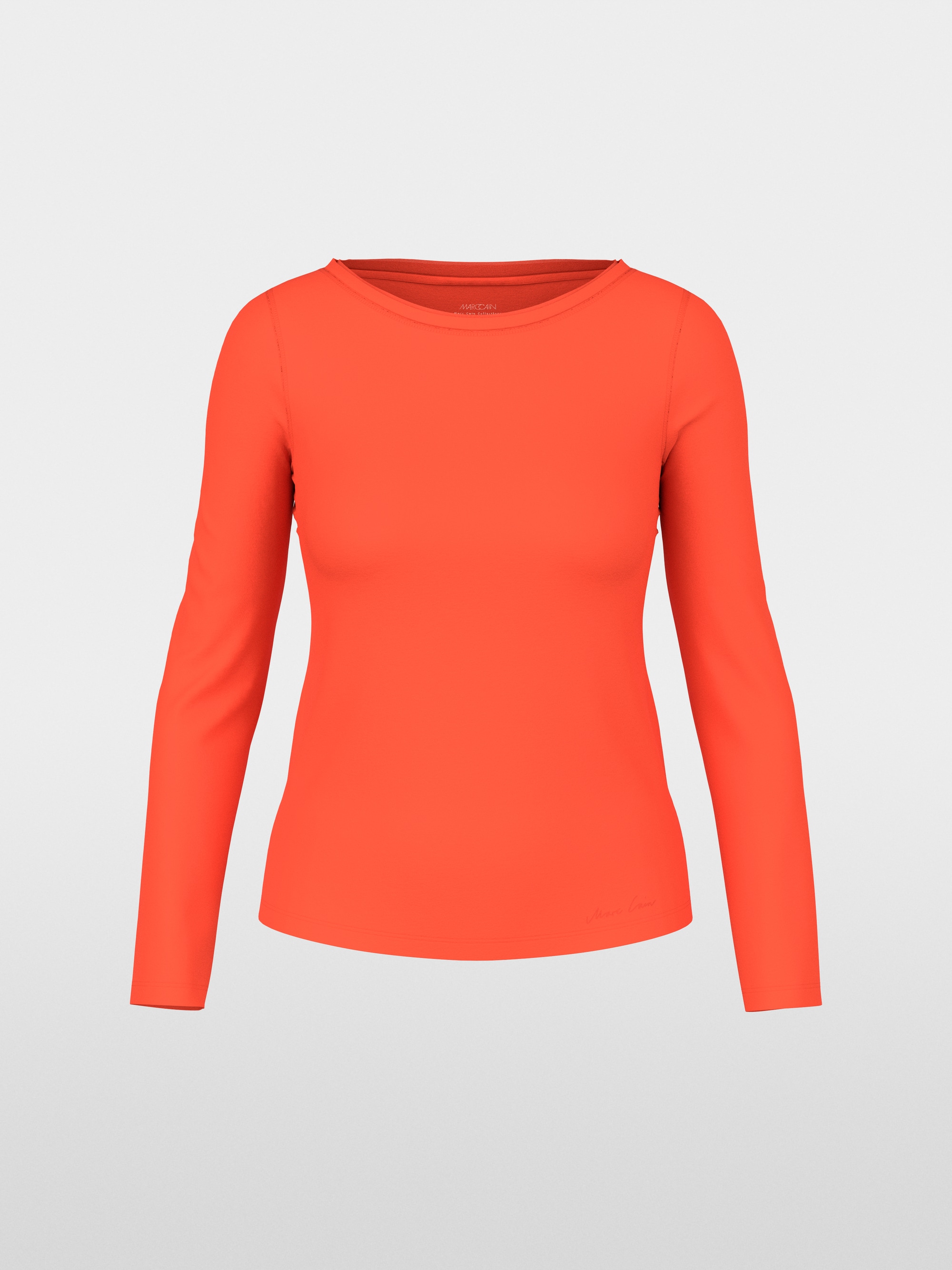 Shirt with silk neck trim