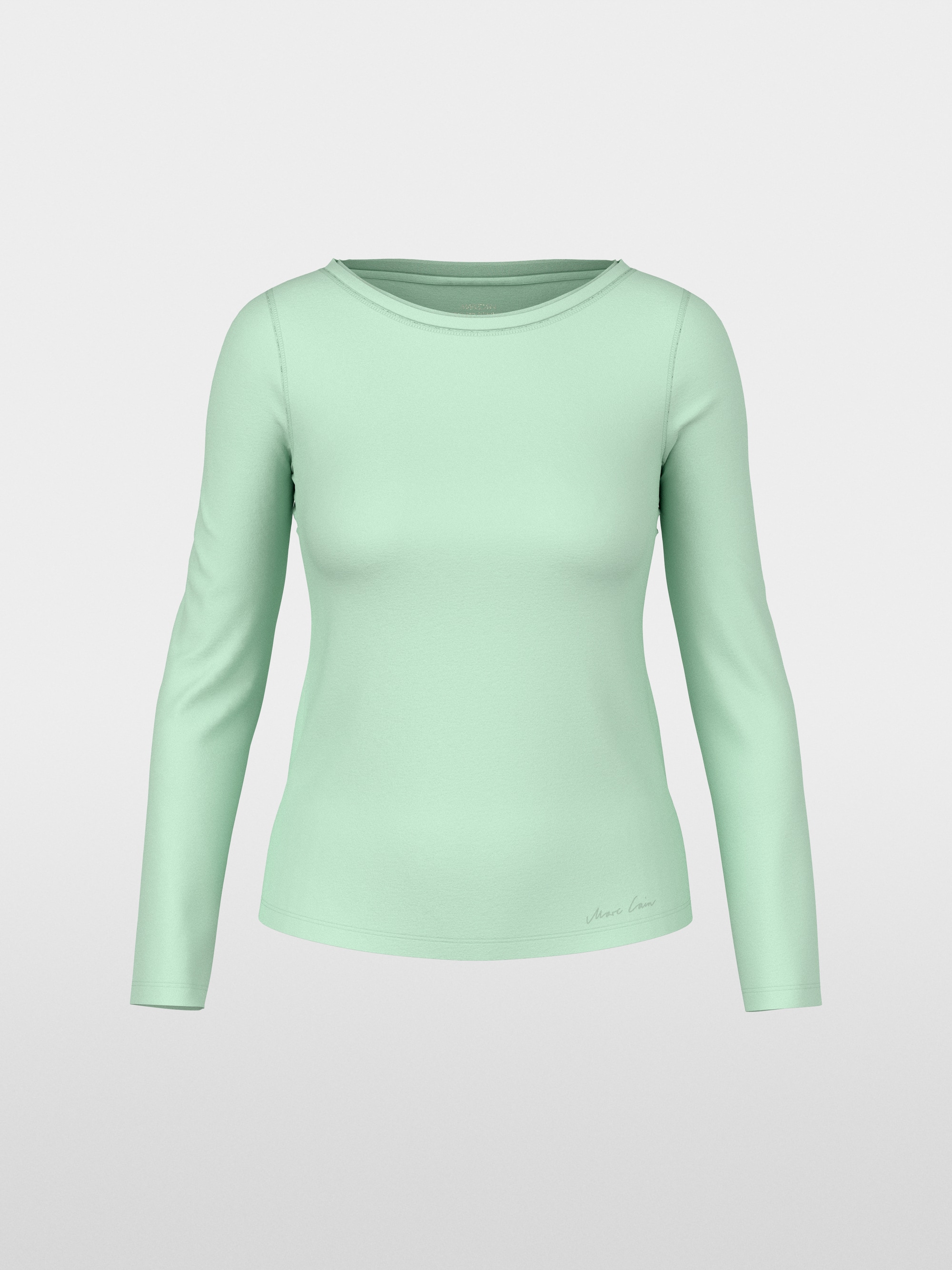 Shirt with silk neck trim