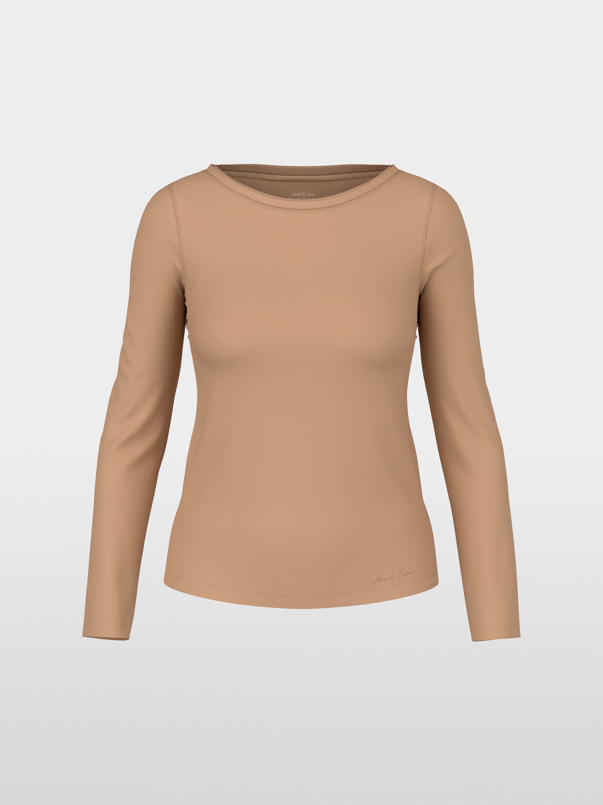 Shirt with silk neck trim