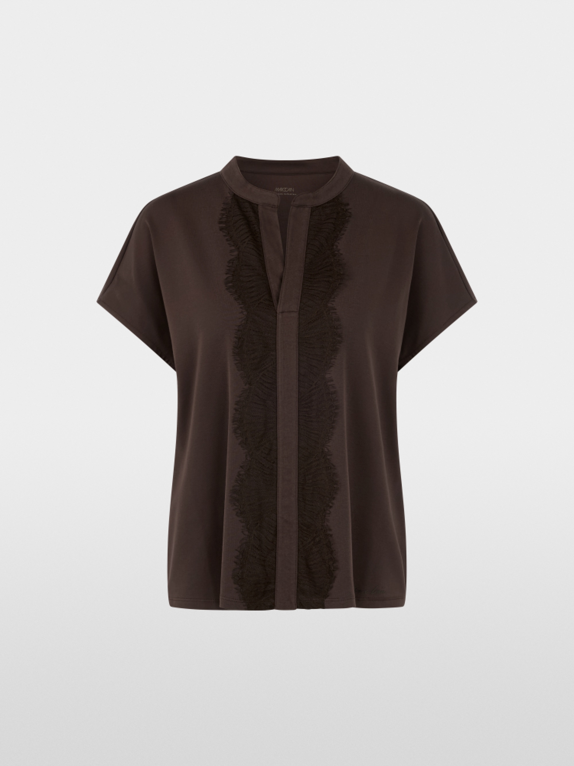 Shirt with lace trim