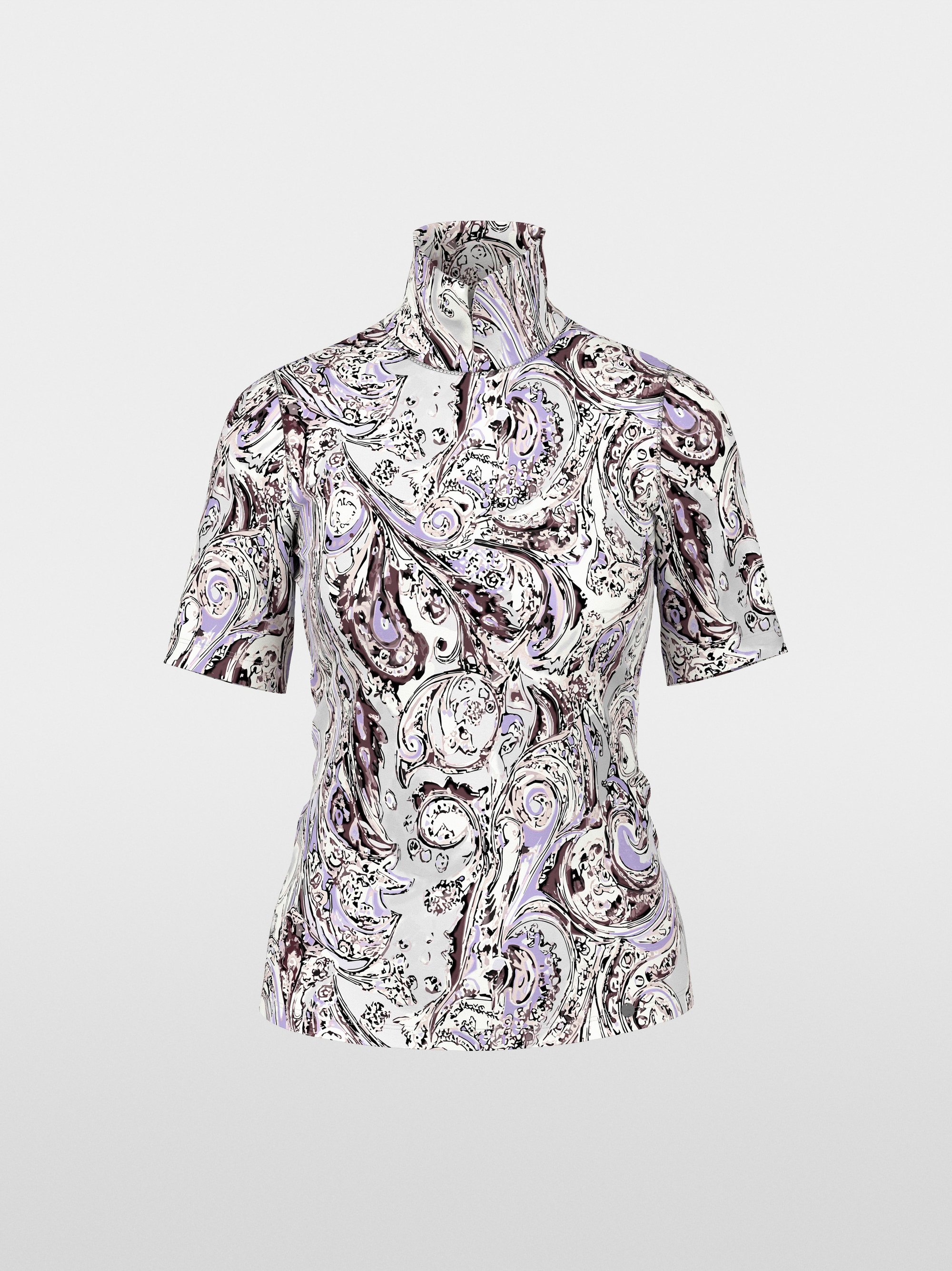 T-shirt en coton avec col montant