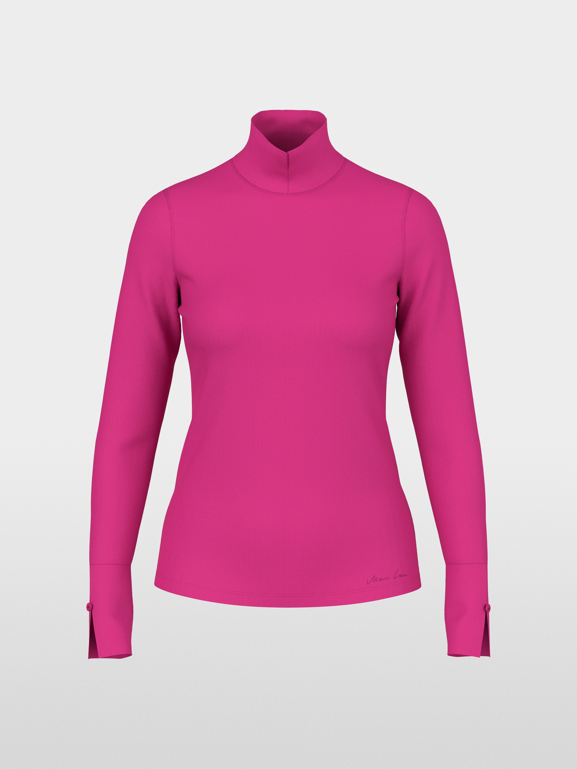 Basic shirt with stand-up collar