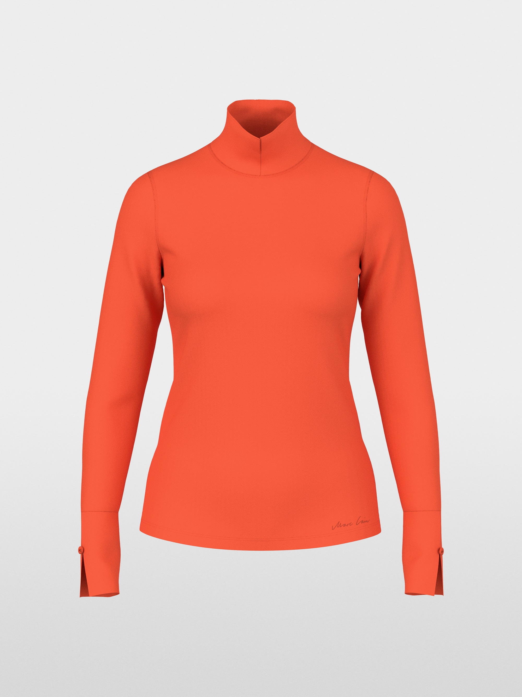 Basic shirt with stand-up collar