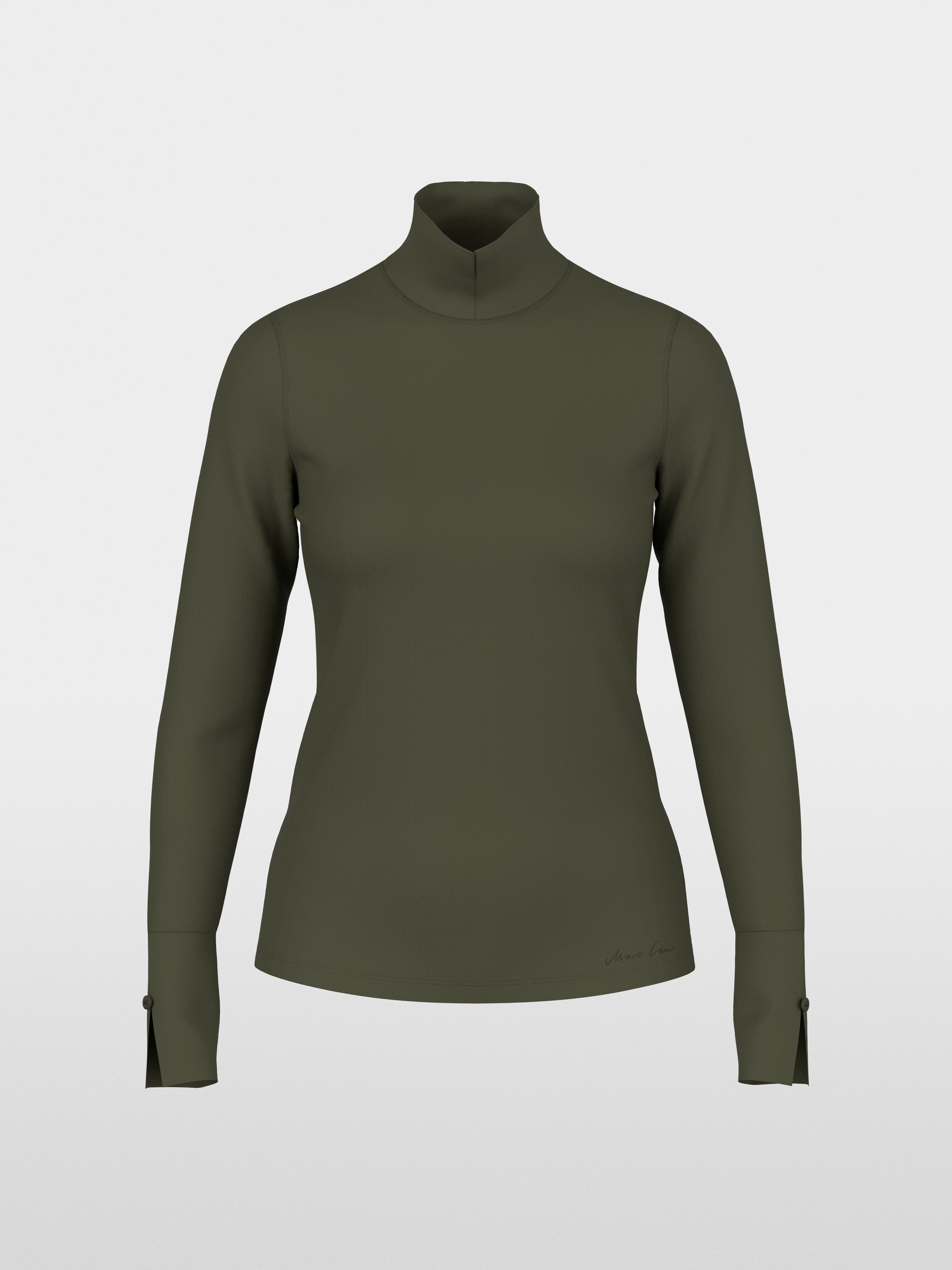 Basic shirt with stand-up collar