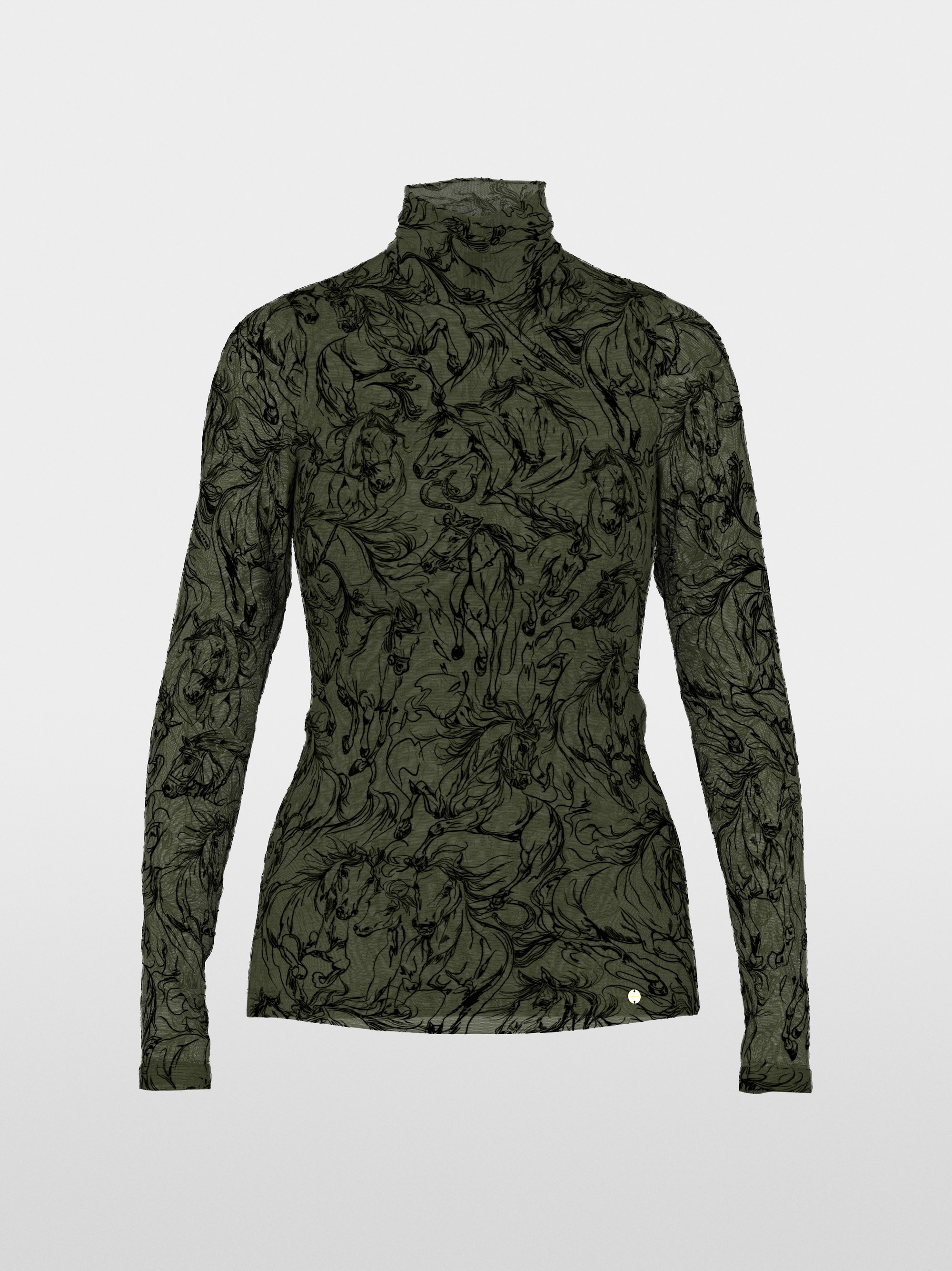 Shirt with velvet flocking