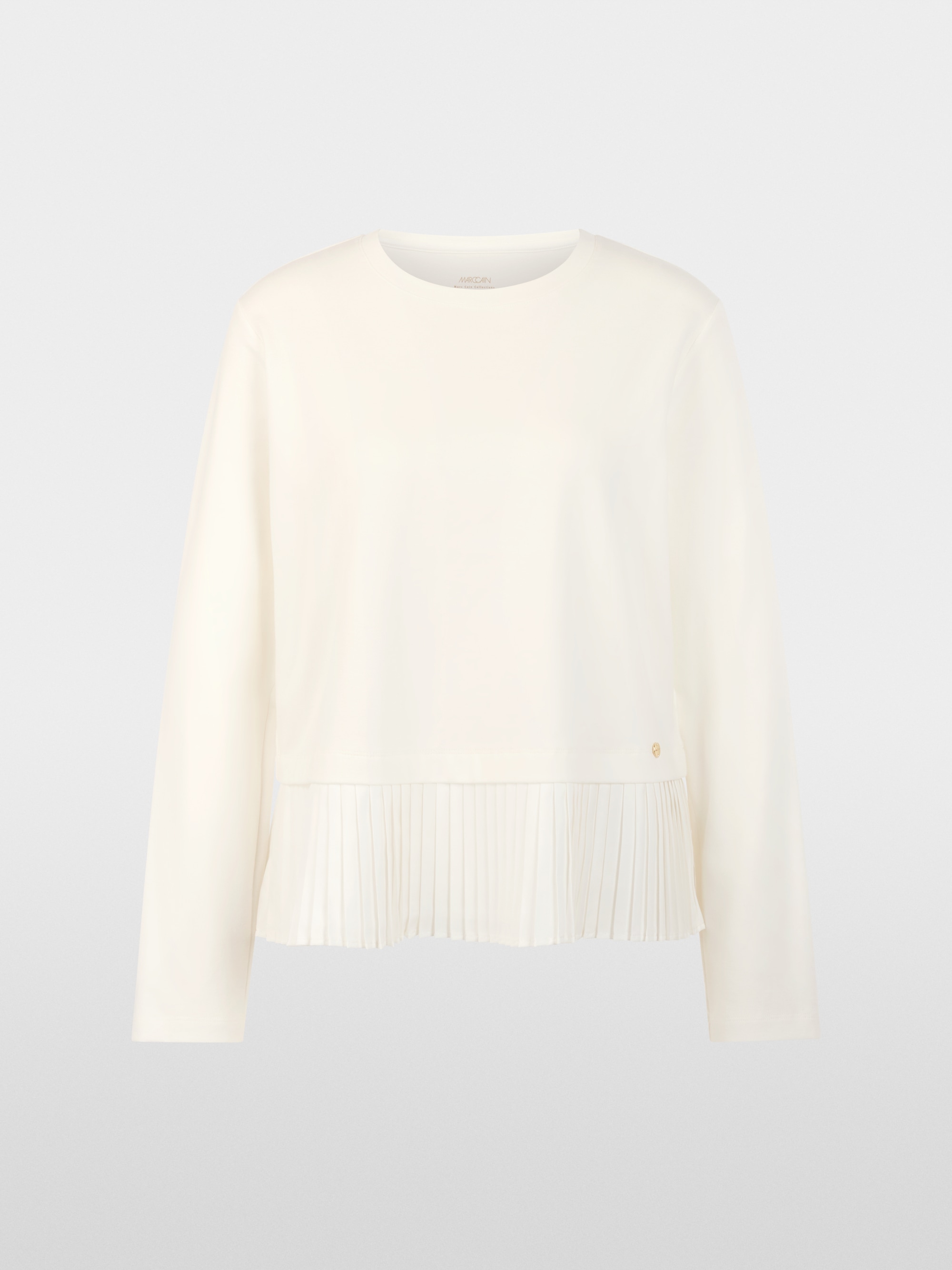 Shirt with pleated flounce detail