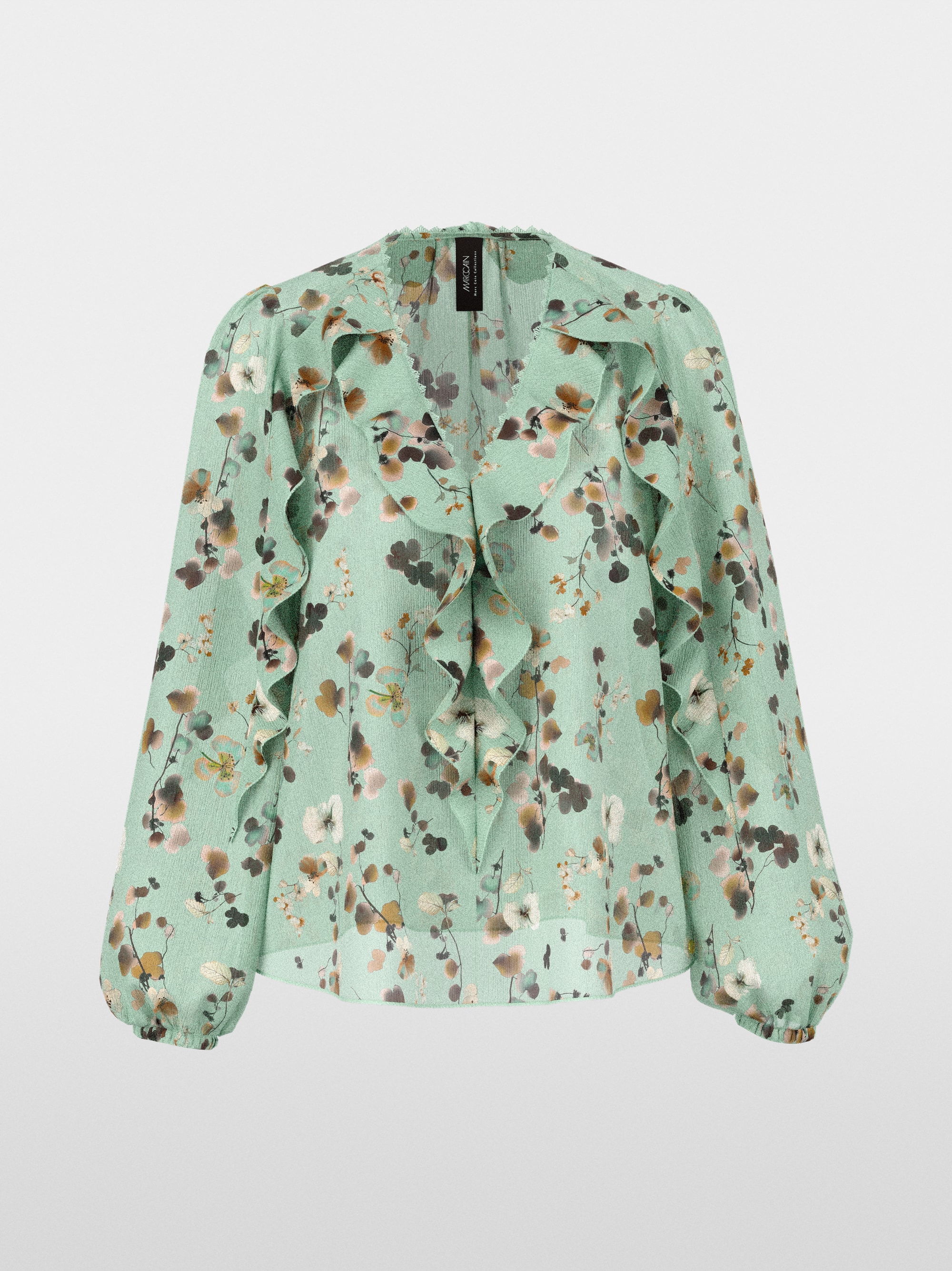 Blouse à fleurs avec volants