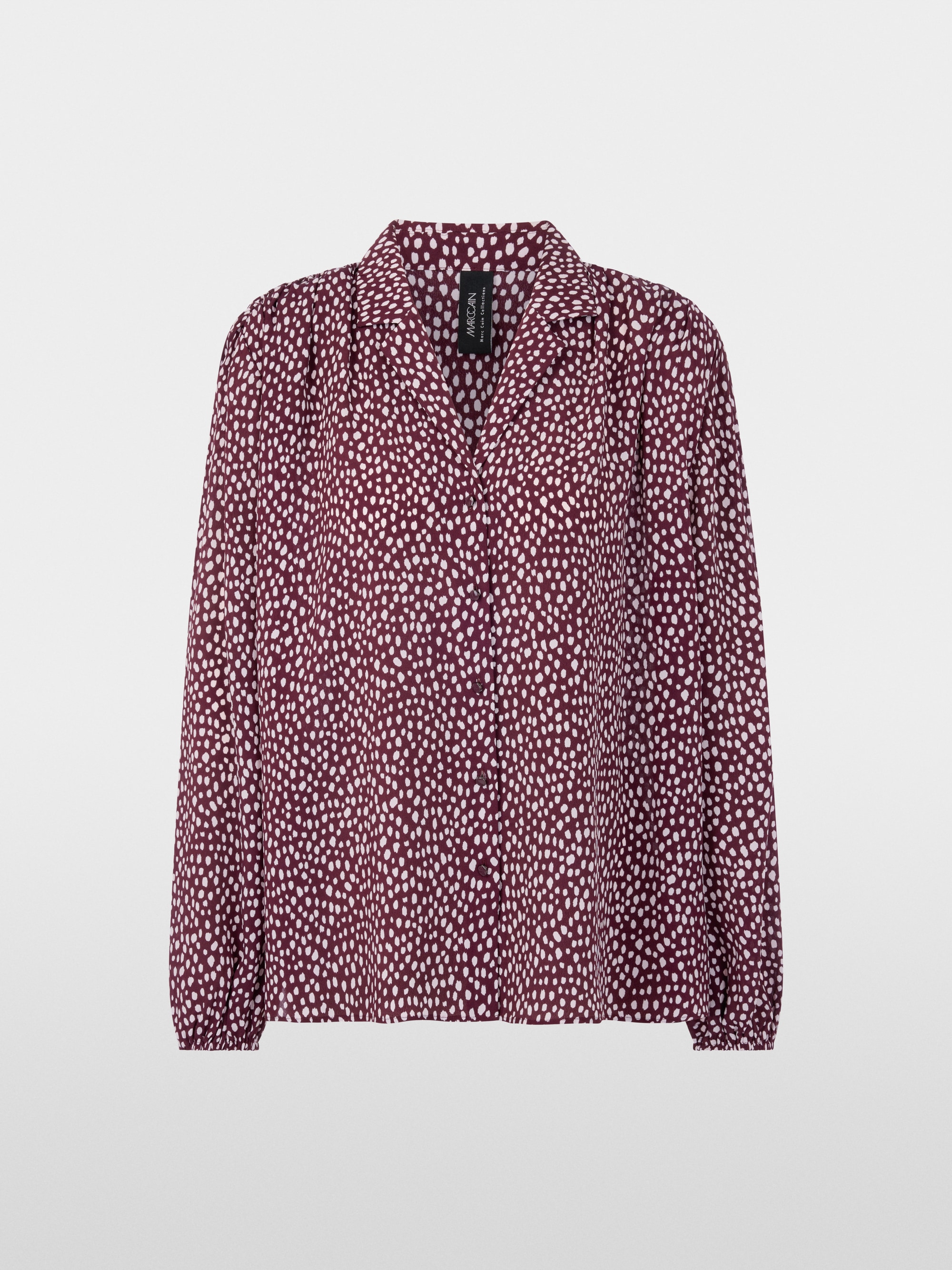 Blouse with polka dot print