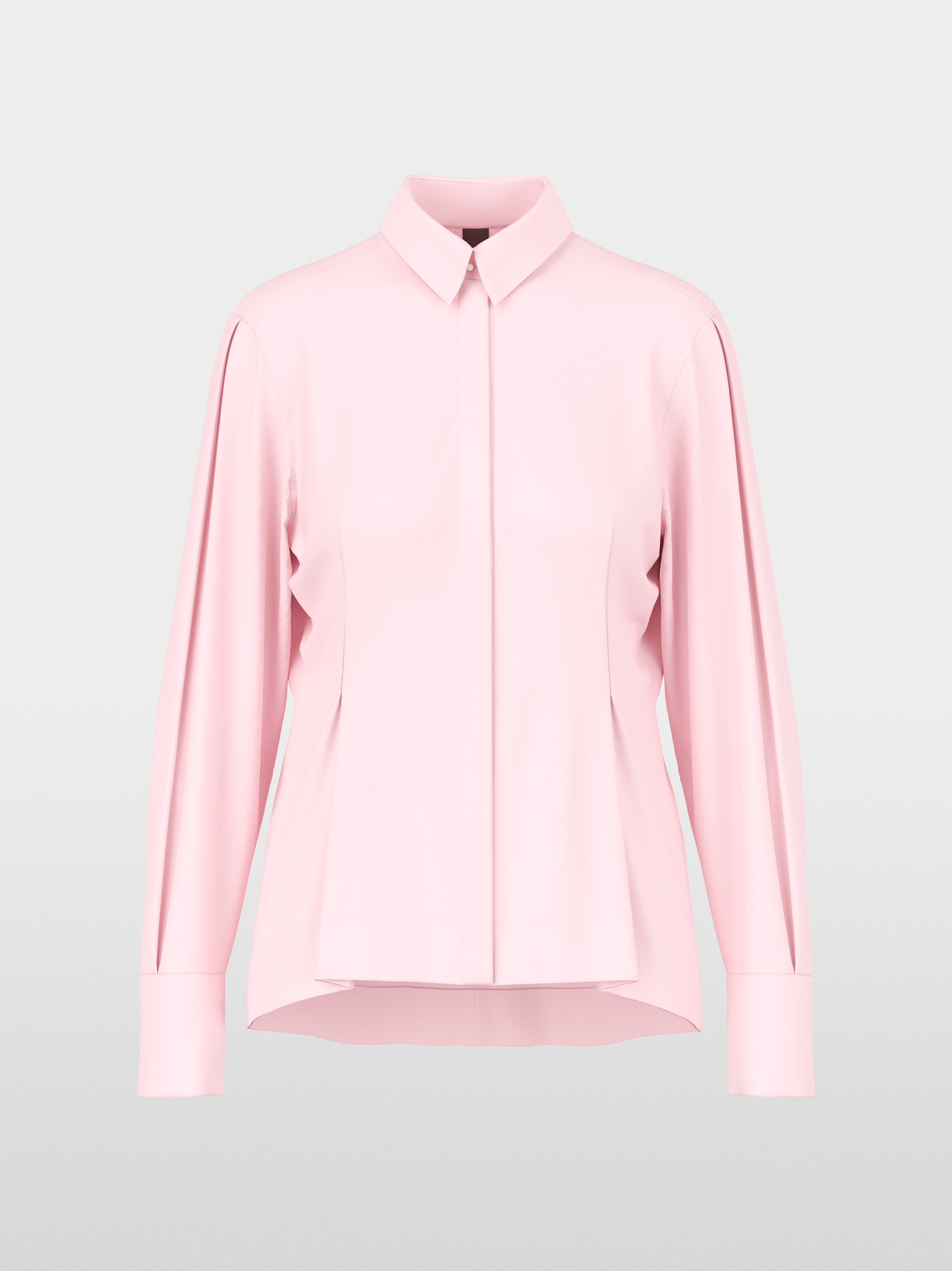 Stretch cotton blouse with seam details