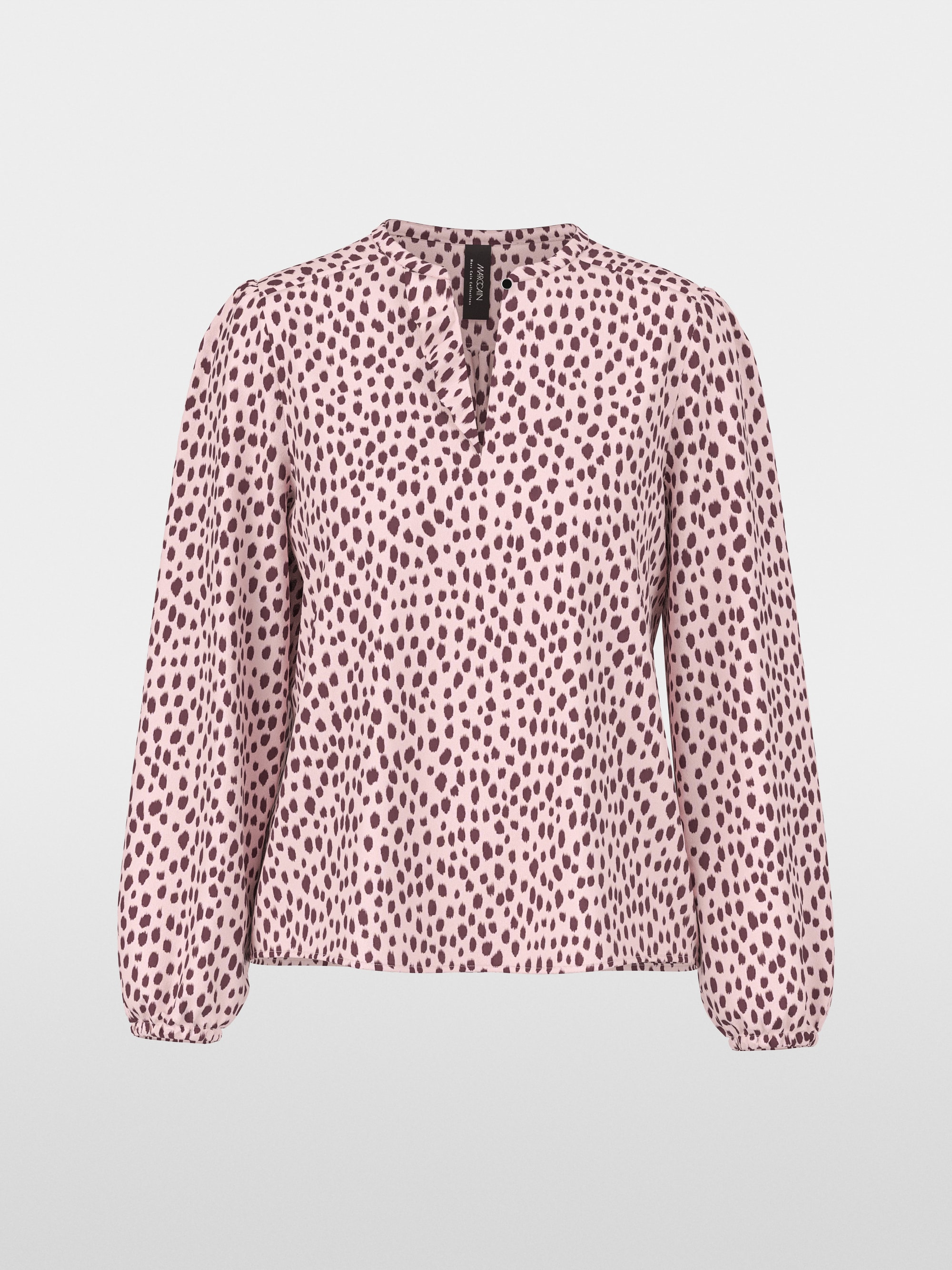 Blouse with polka dot print