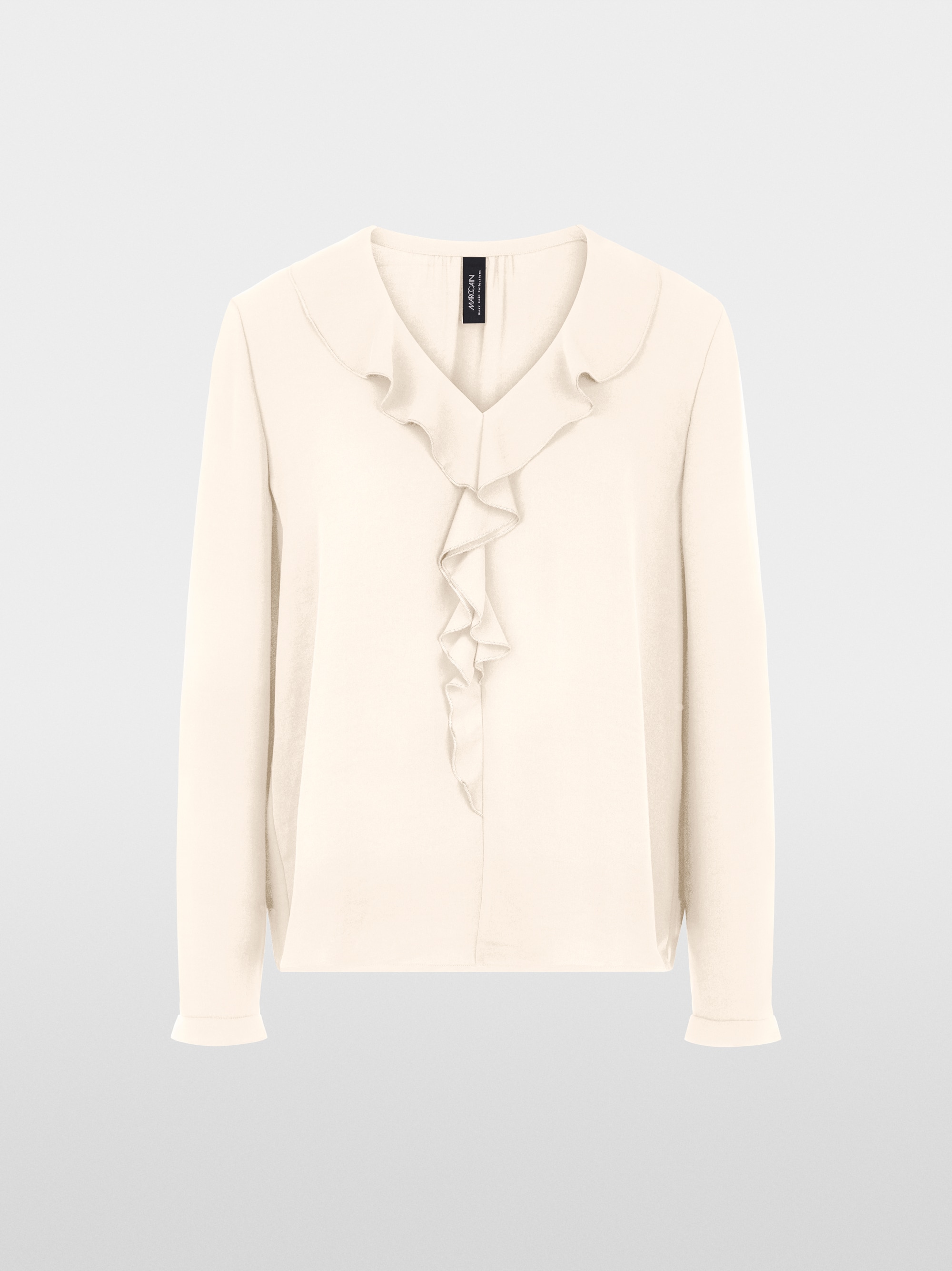 Blouse with flounces