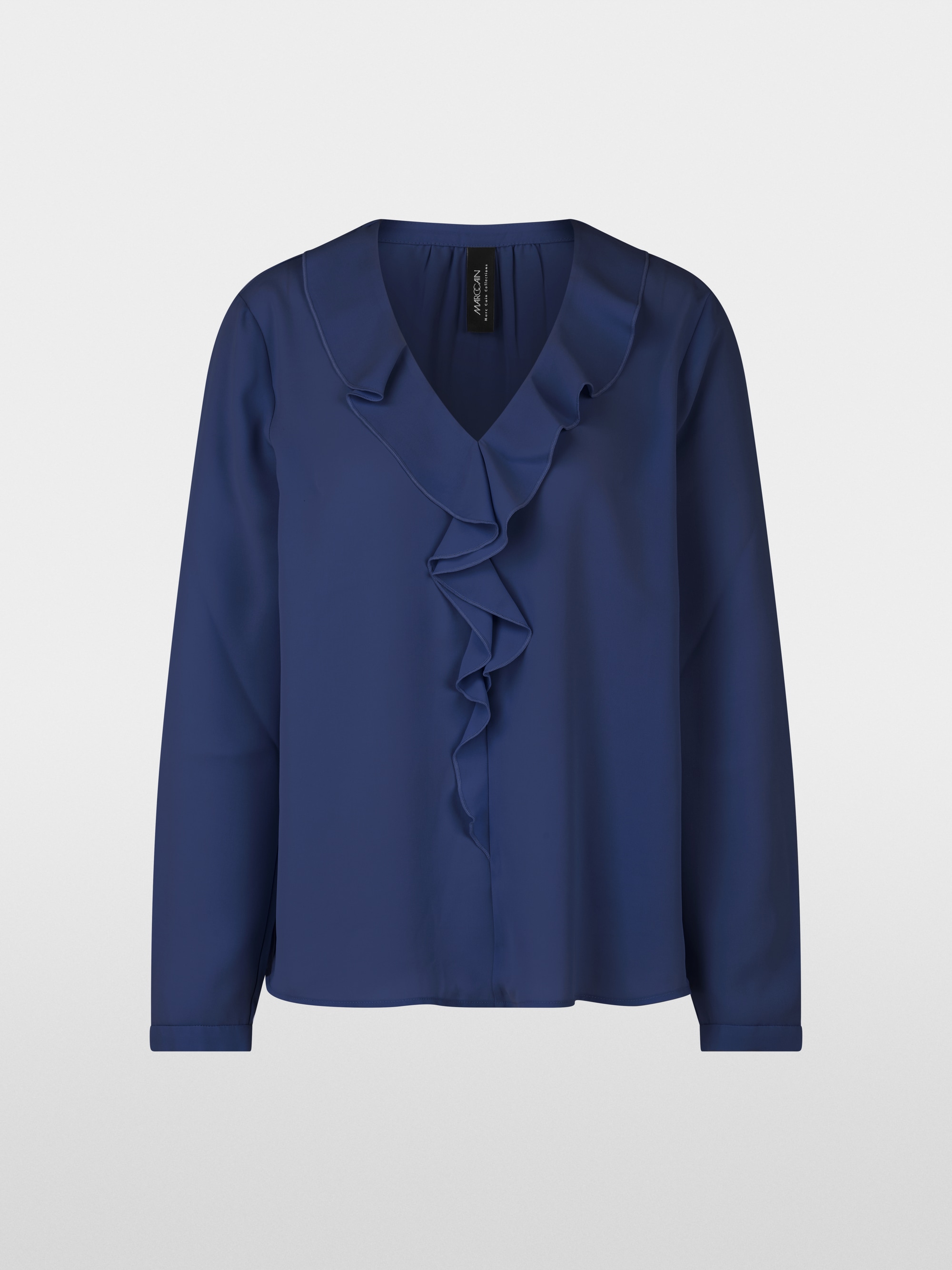 Blouse with flounces