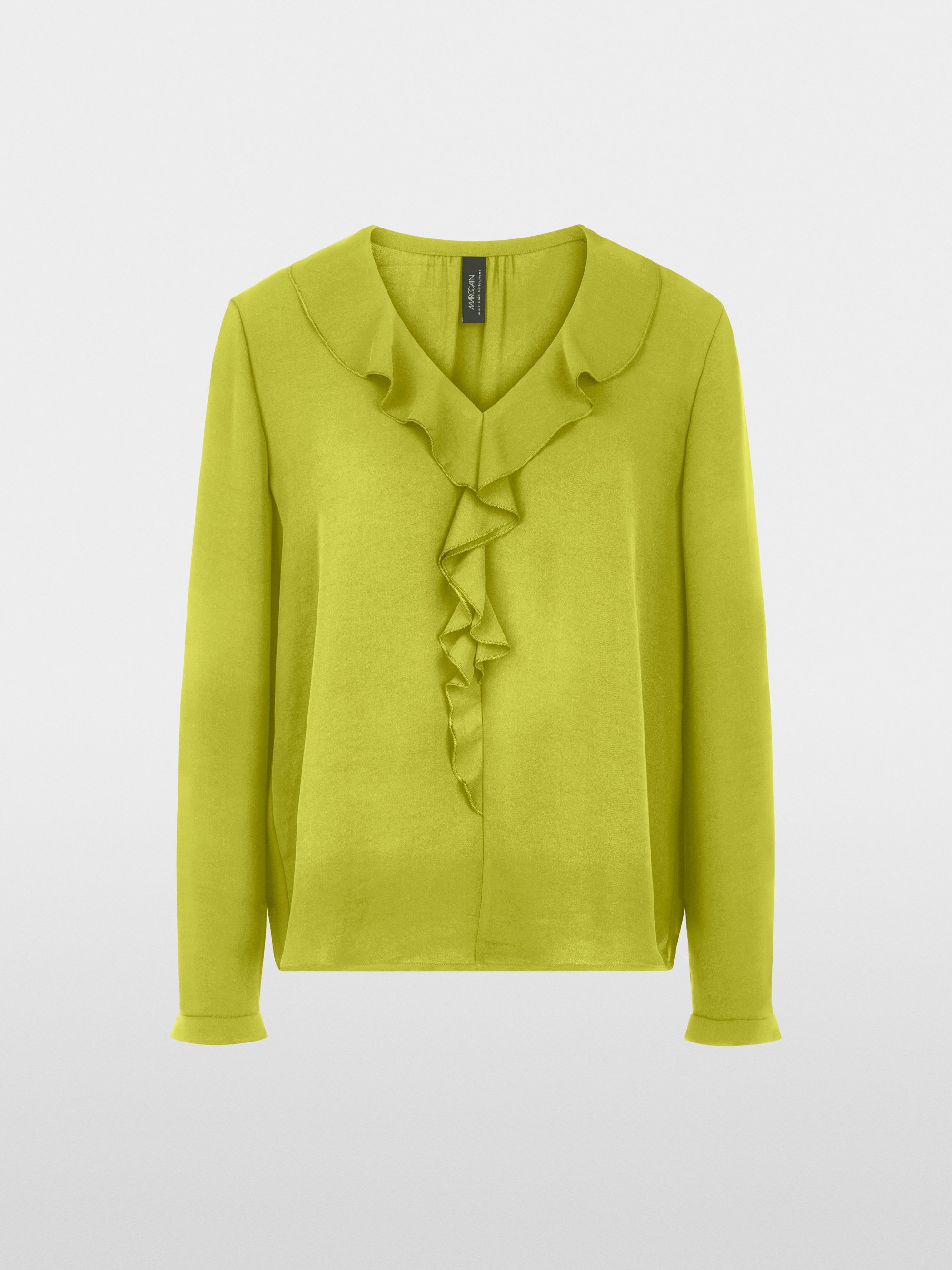Blouse with flounces