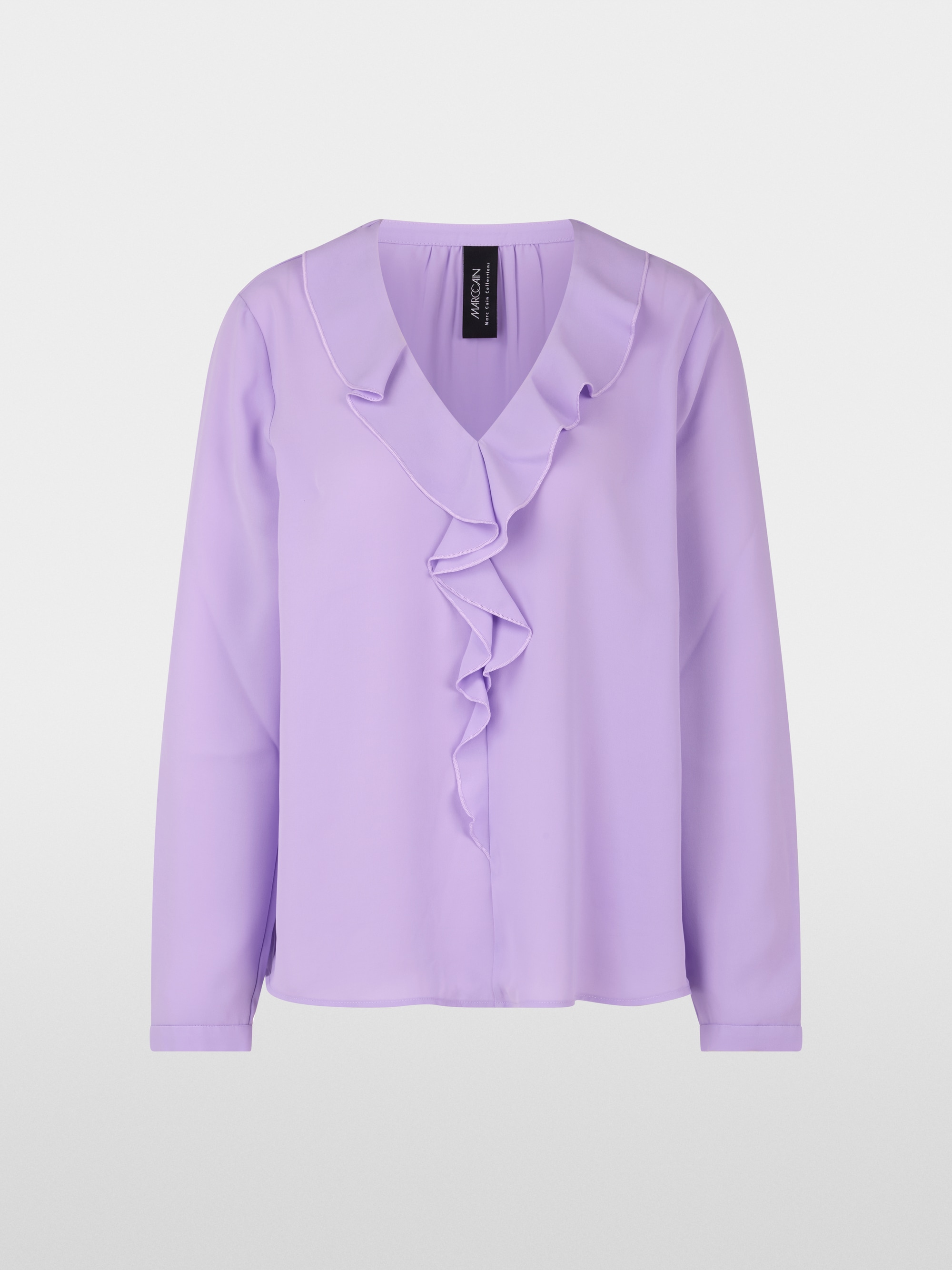 Blouse with flounces