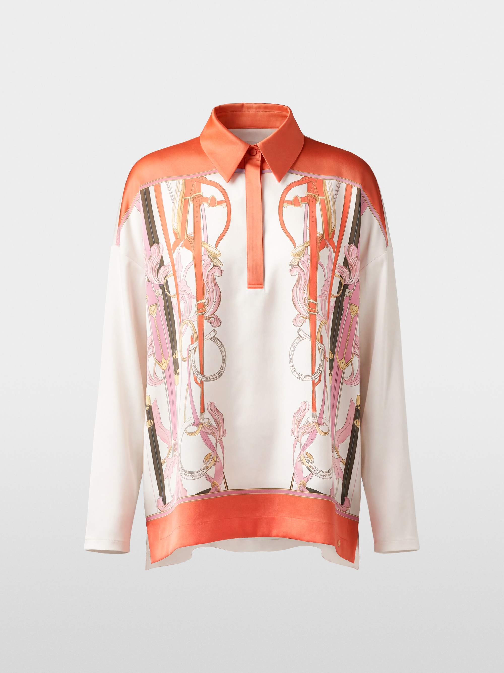 Silk blend blouse-style shirt