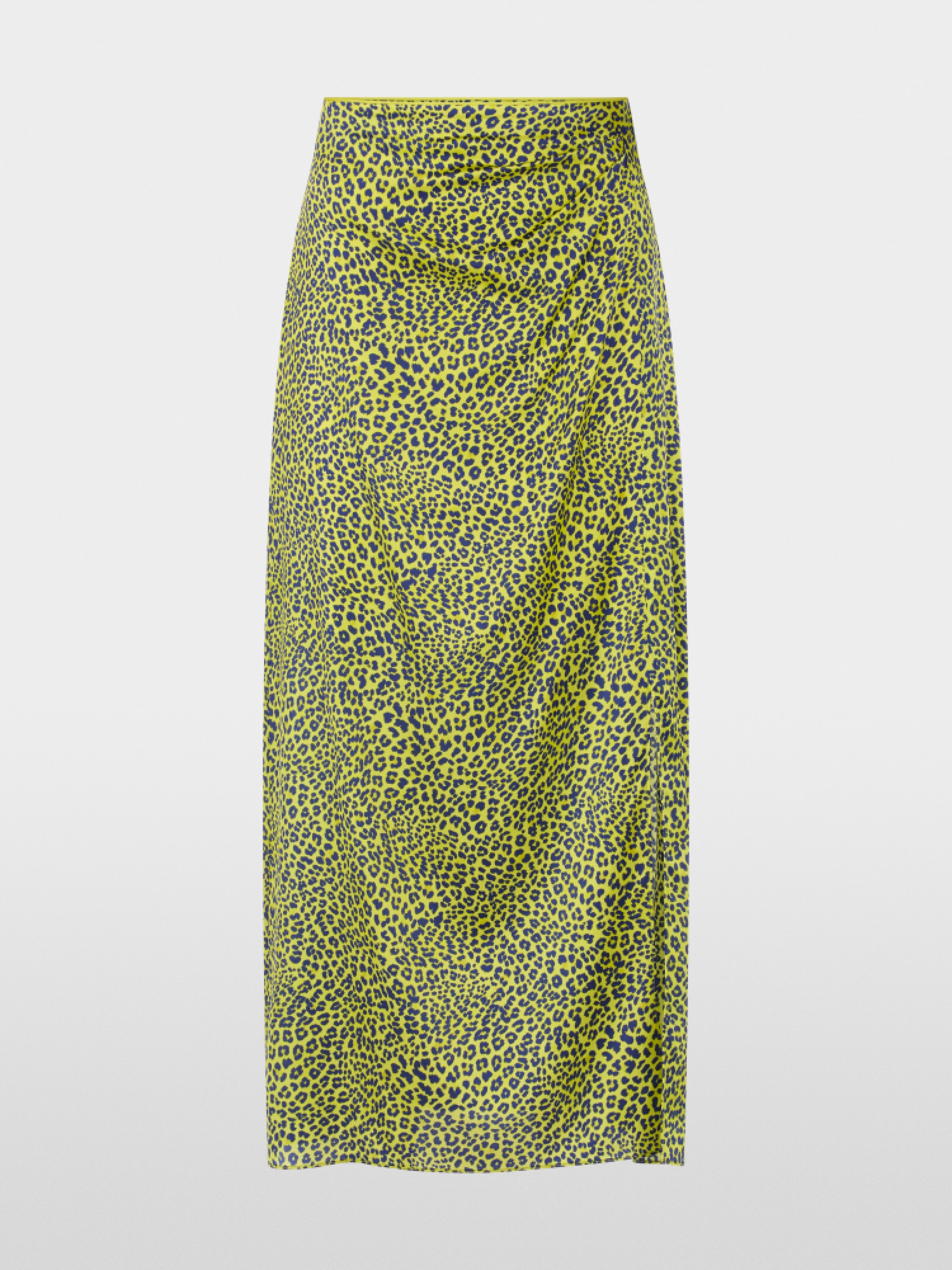 Midi skirt with leopard print