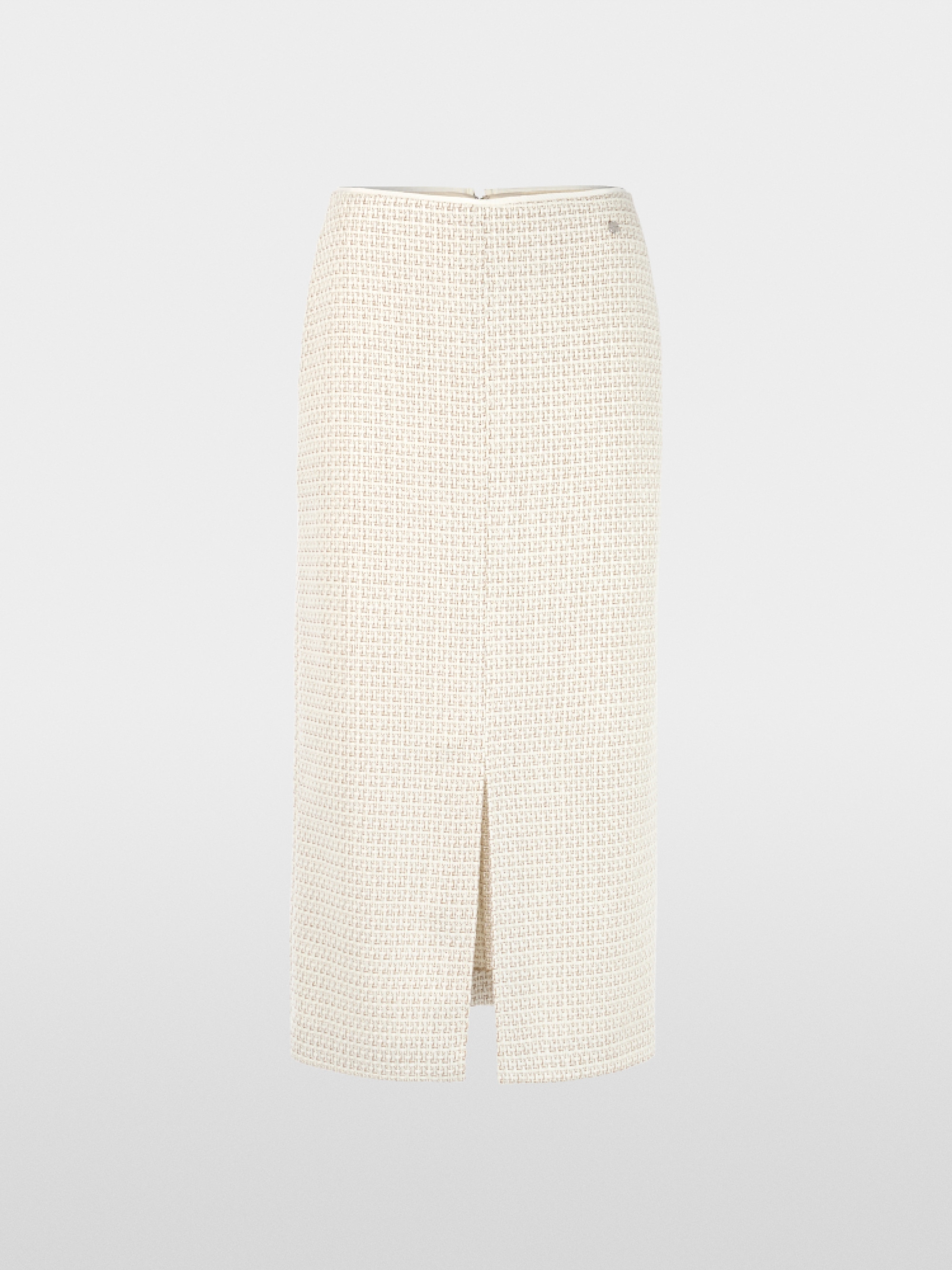 Midi skirt with bouclé effect