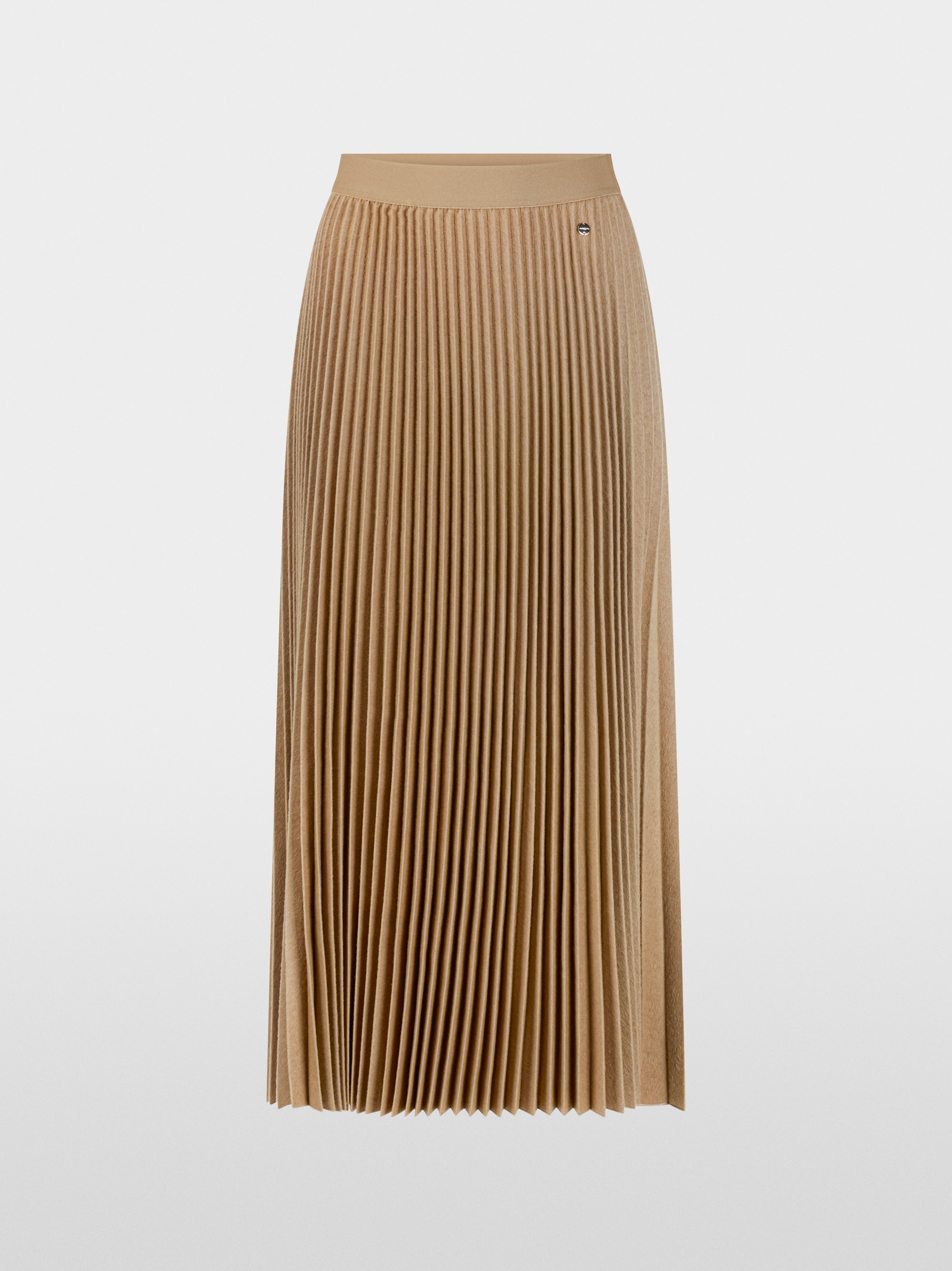 Boiled wool midi skirt
