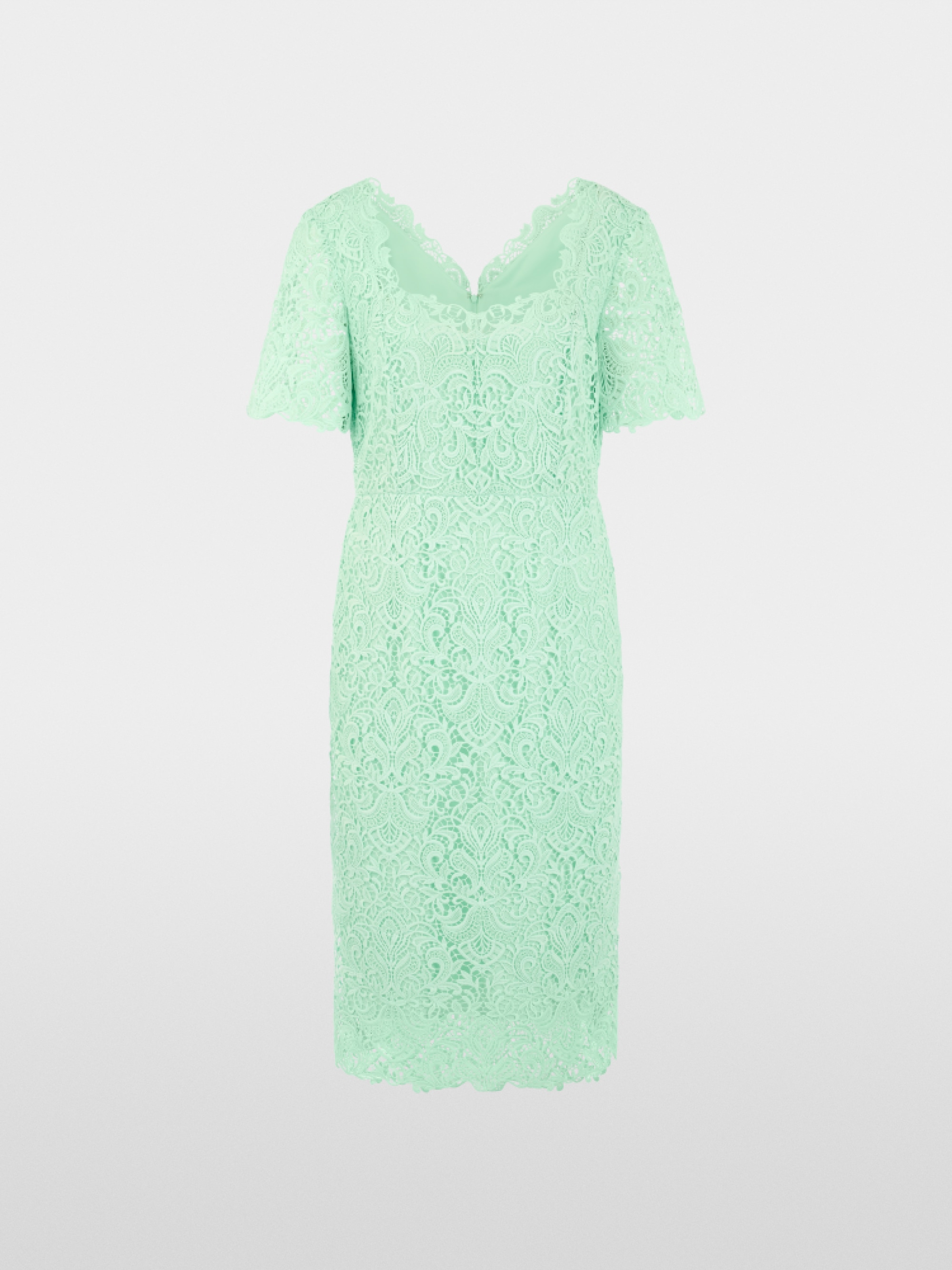 Robe mi-longue en dentelle guipure