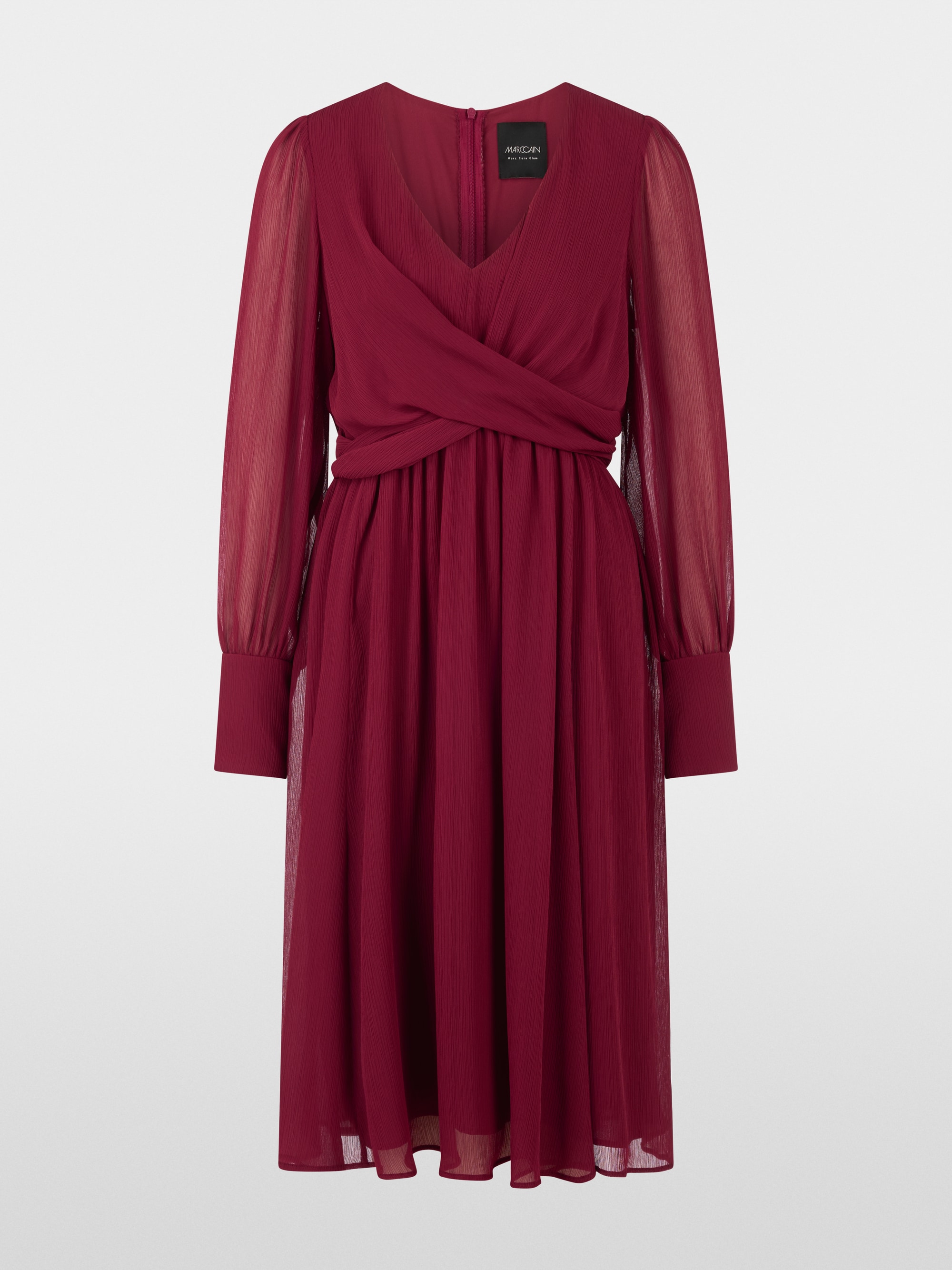 Elegant crêpe midi dress